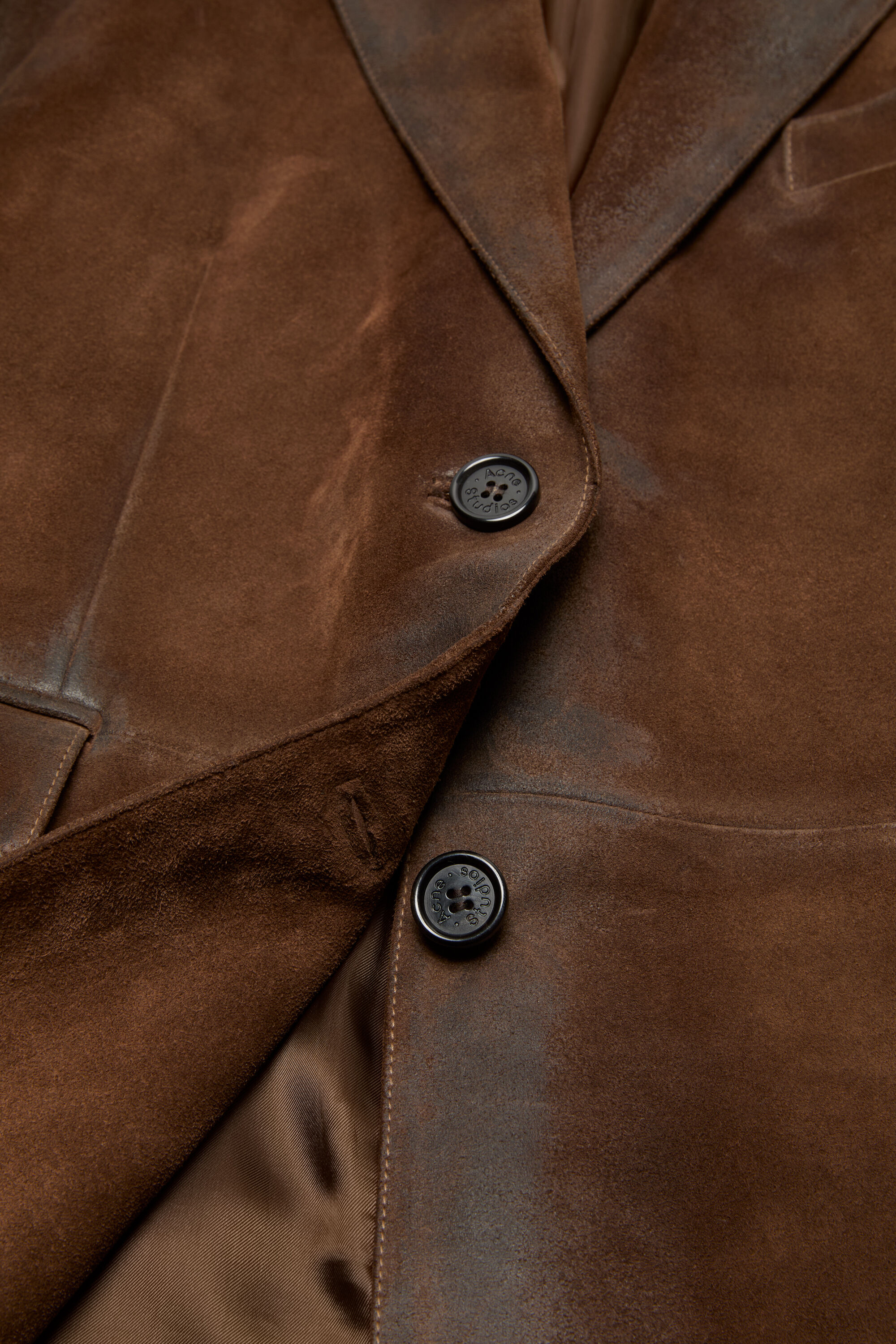 Acne Studios - Suede suit jacket - Cognac brown