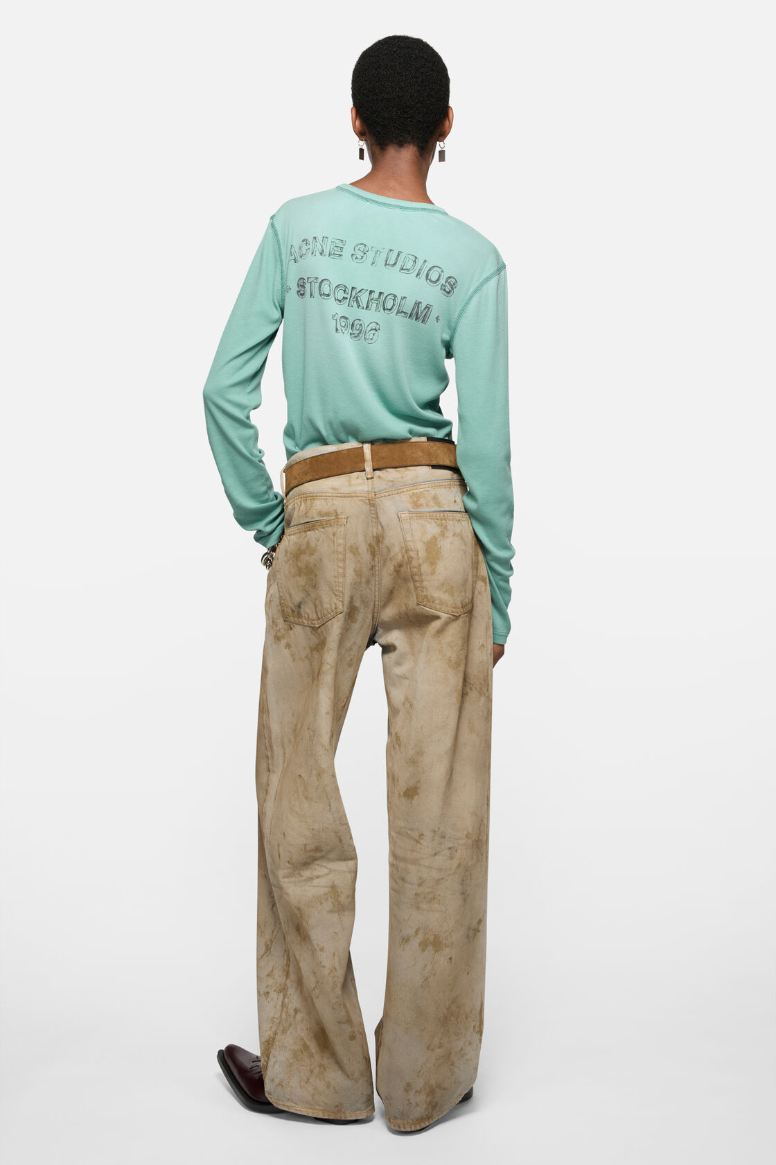 Sprayed logo t-shirt, Mint green, 2000x