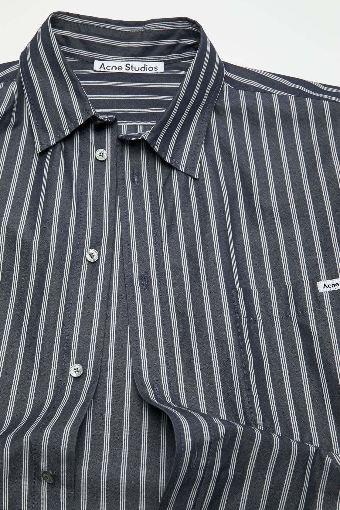 Double-sleeve striped shirt, Blue/white, 2000x