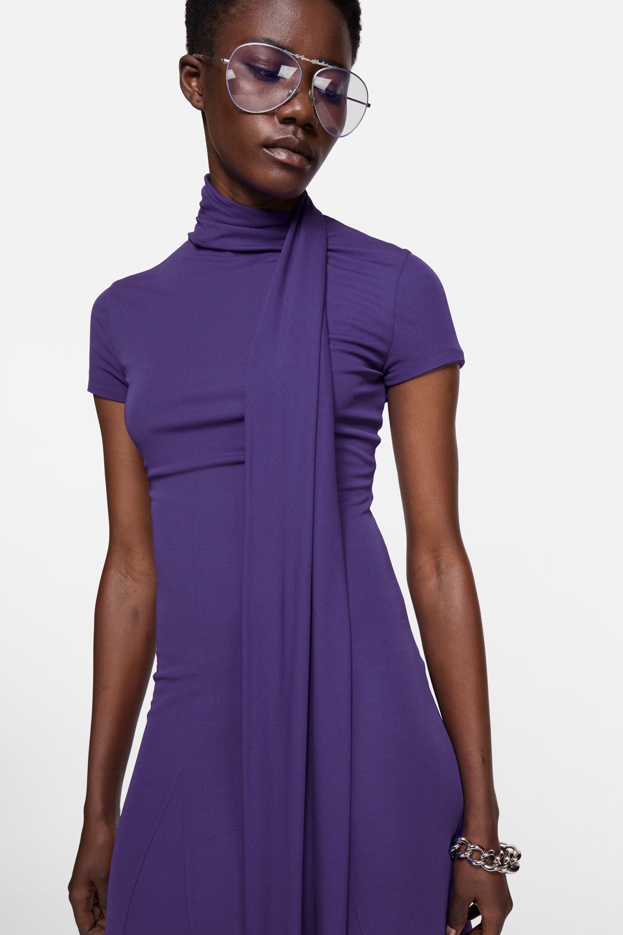 Acne Studios - Layered midi dress - Deep purple