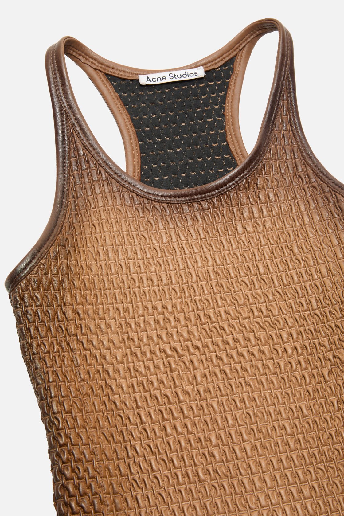 Leather tanktop, Brown sugar, 2000x