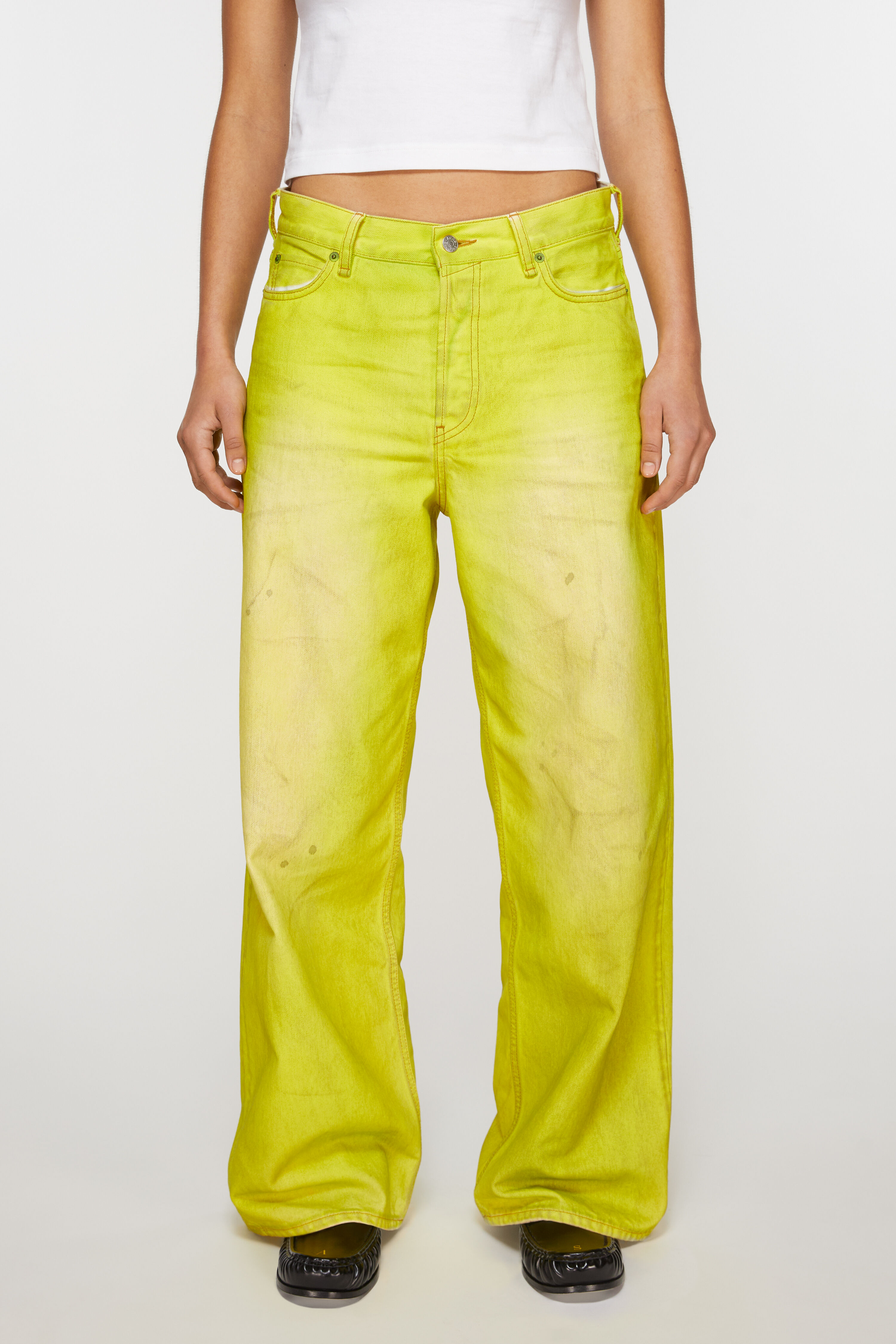 아크네 스튜디오 Acne Studios Loose fit jeans - 1981F - Neon yellow