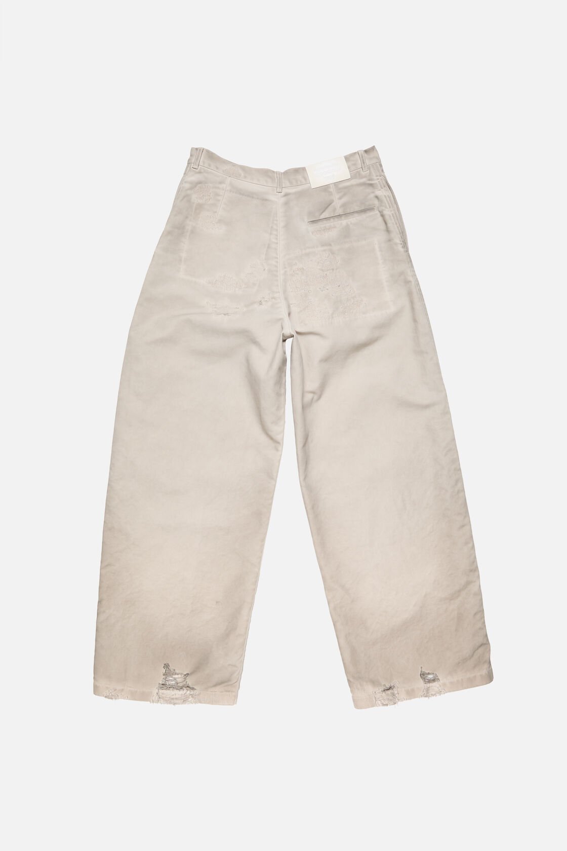 Mended trousers - Regular fit, Light taupe, 2000x