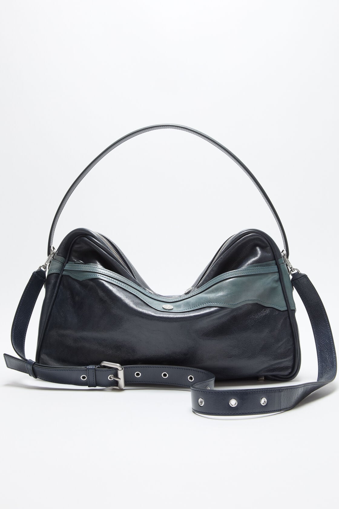 Patchwork Camero Camera Bag, Dark blue/bright blue, 2000x