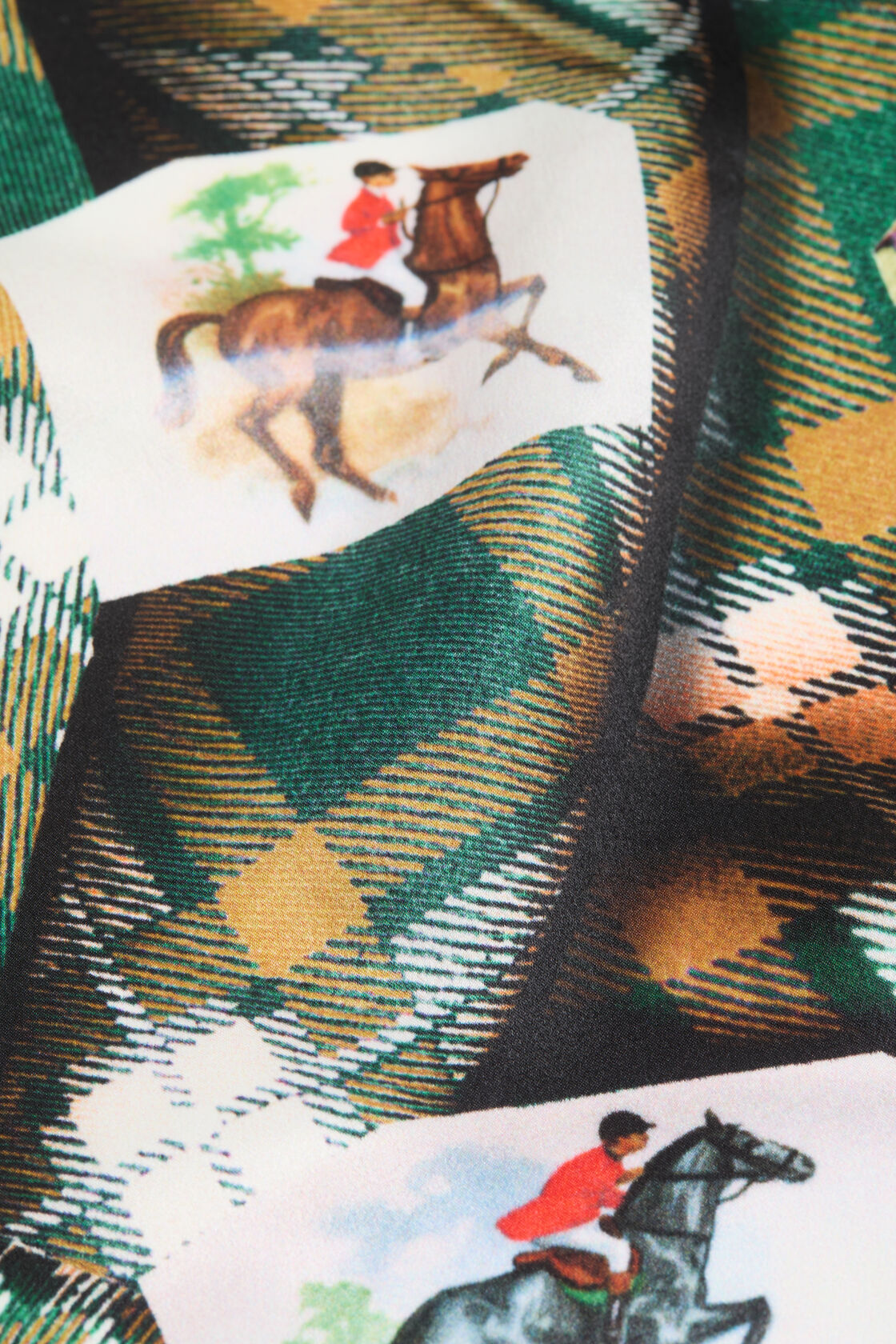 Printed silk scarf, Green, 2000x