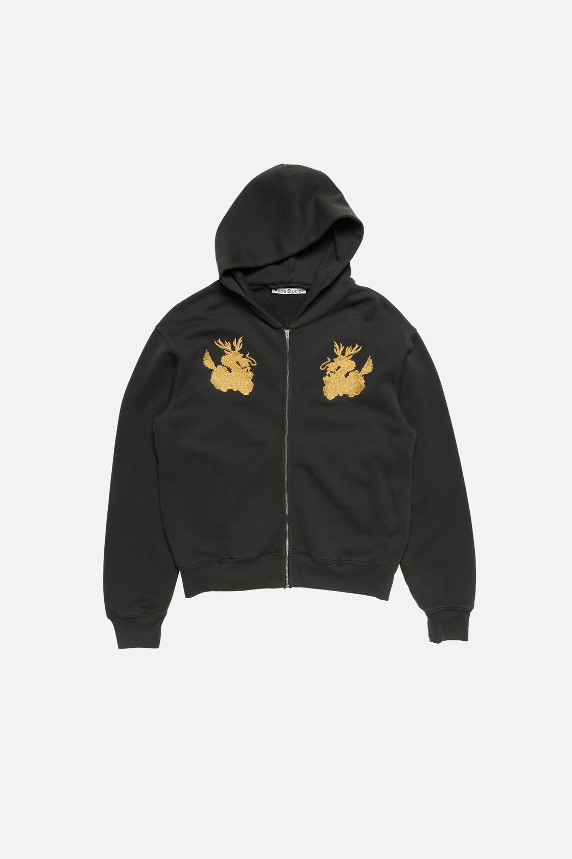 Hooded logo sweatshirt, Faded black, 2000x