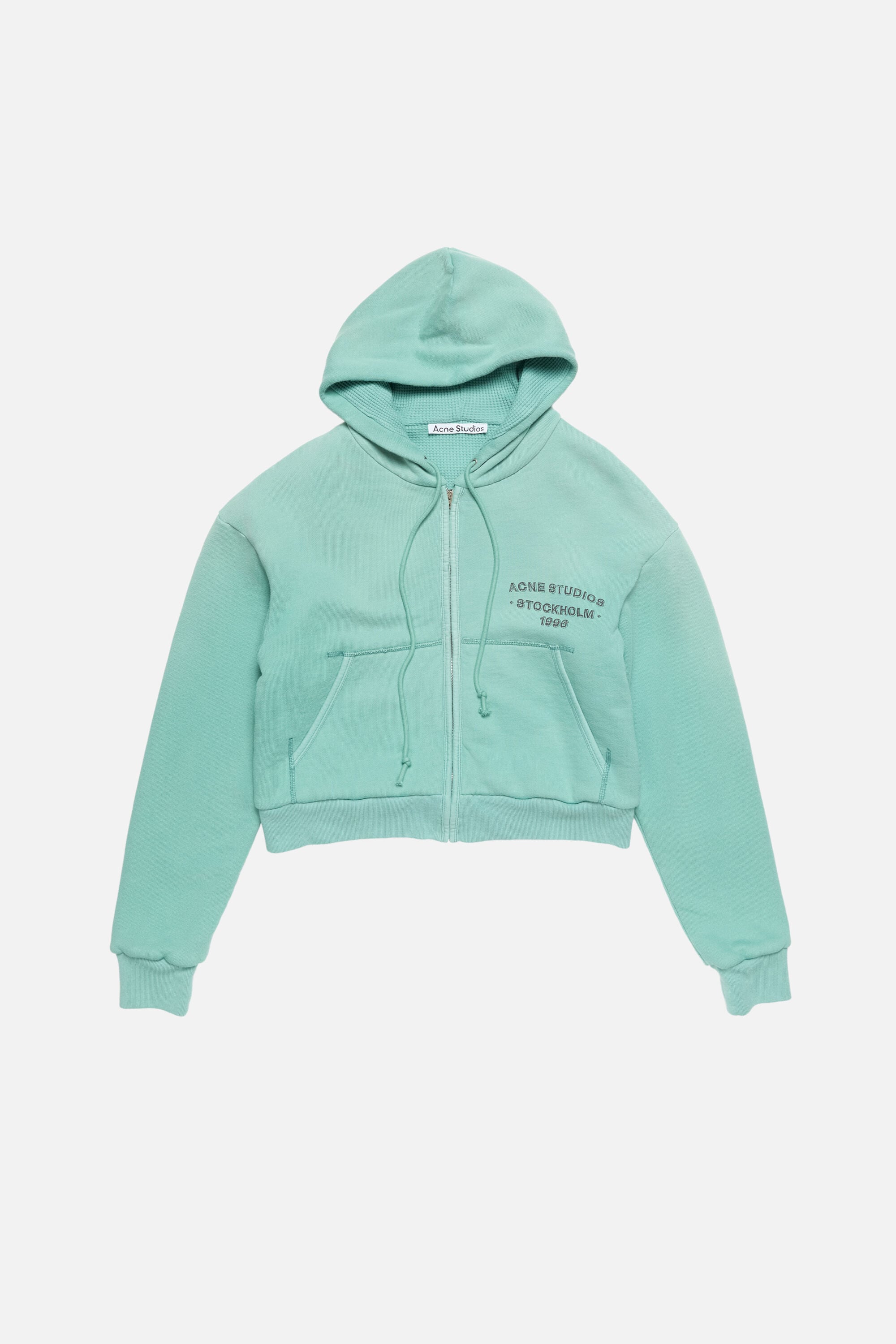 Acne Studios - Sprayed zip hoodie - Mint green