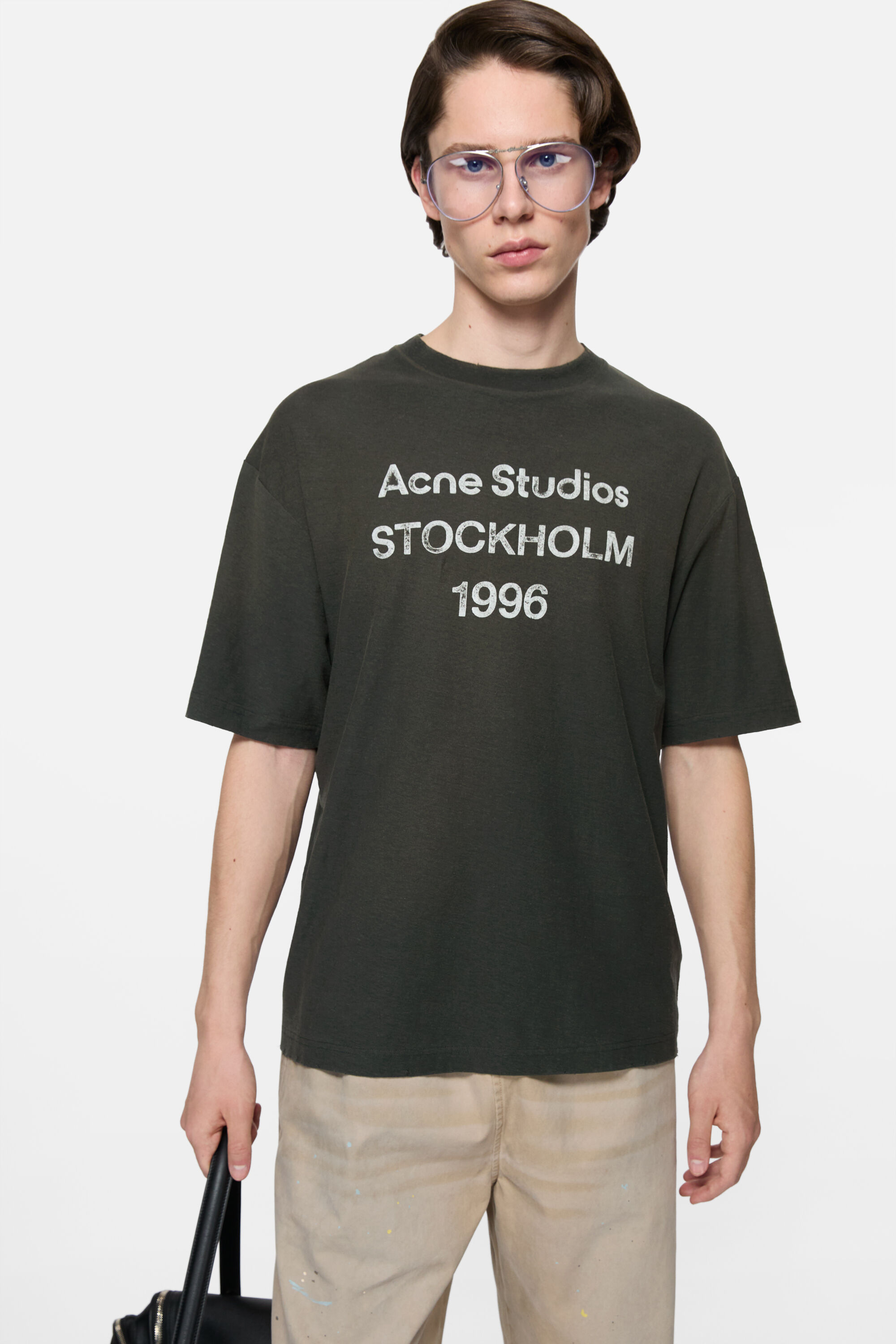 Acne Studios - Sprayed logo t-shirt - Faded black