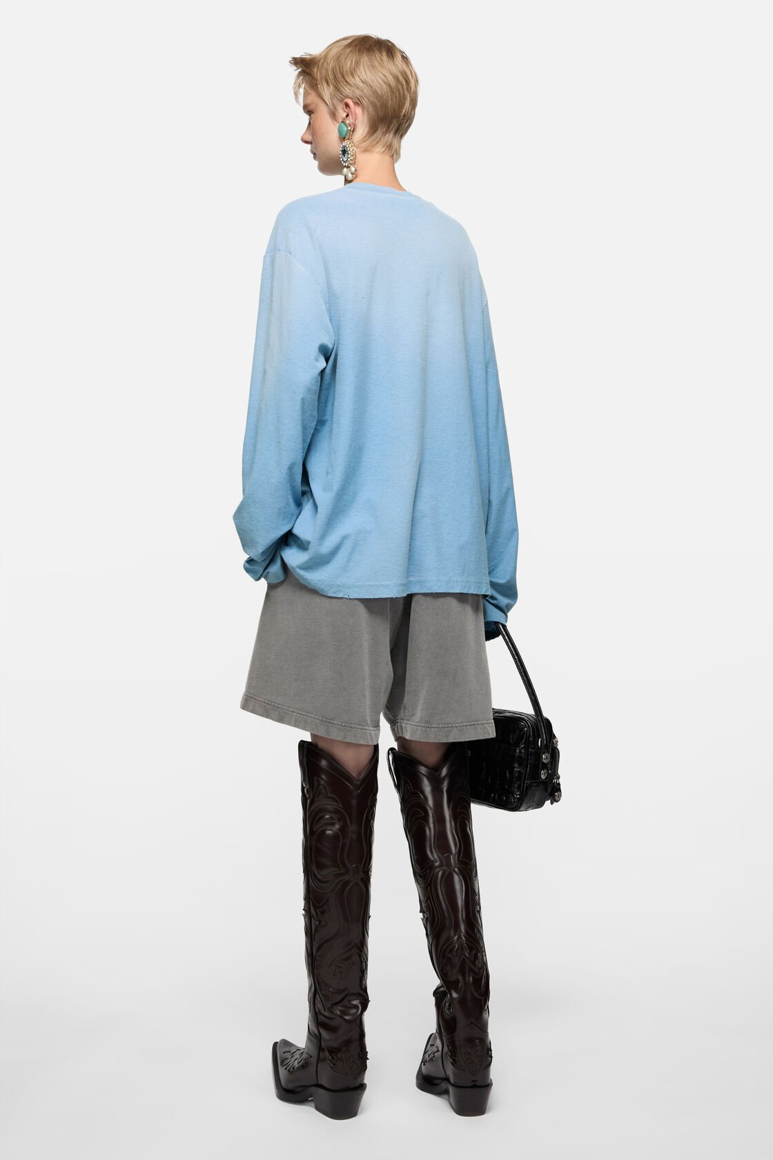 Washed logo t-shirt, Cornflower blue, 2000x