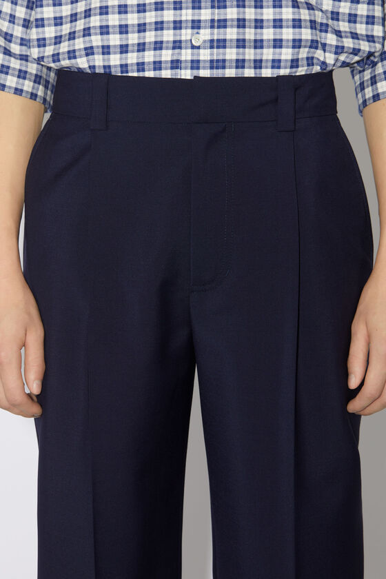 Acne Studios - Wool-blend tailored trousers - Dark navy