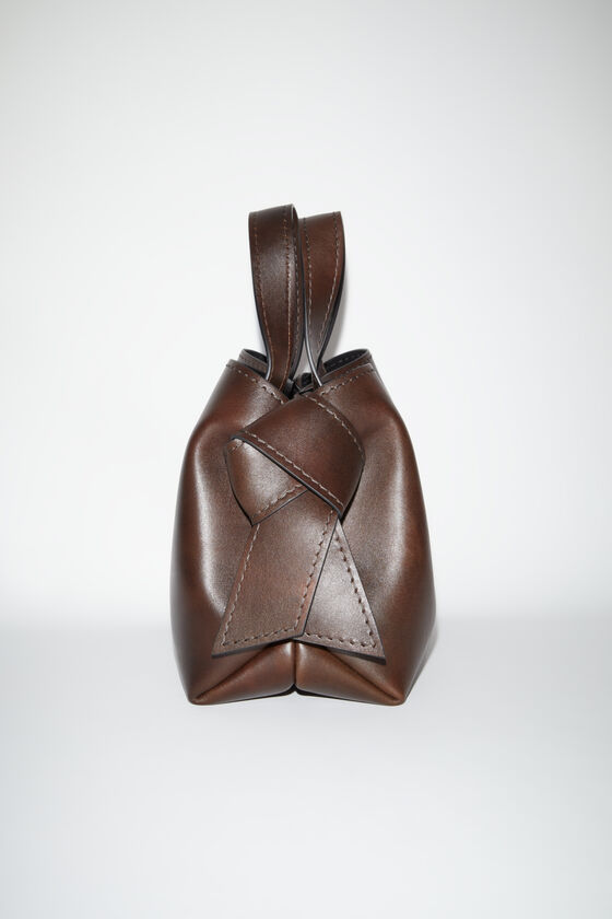 Musubi Midi Leather Tote Bag in Brown - Acne Studios