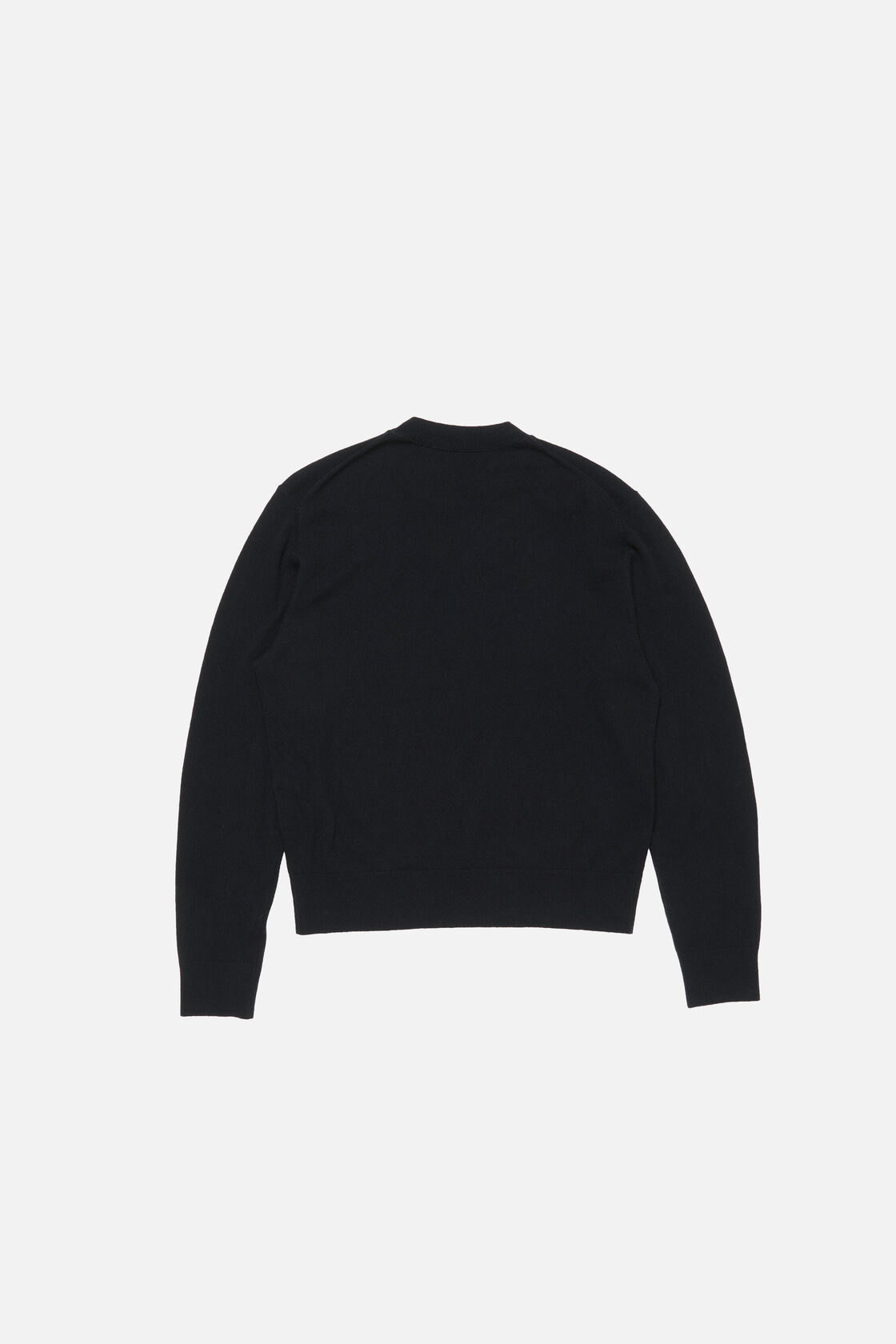 Crewneck jumper - Yak wool, Black, 2000x
