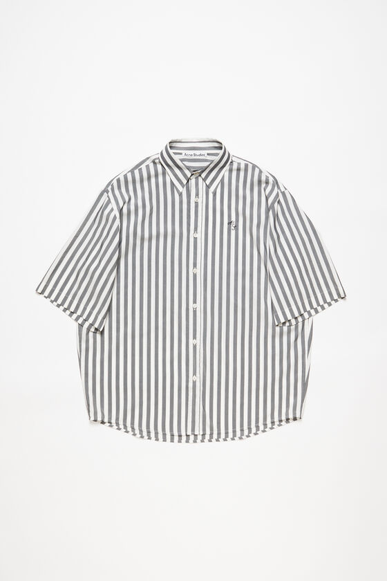 Acne Studios - Stripe button-up shirt - Black/white