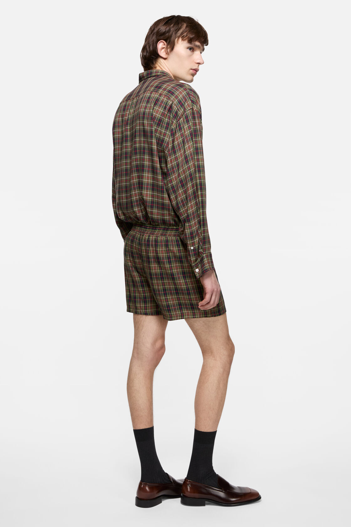 Casual check shorts, Green multi, 2000x
