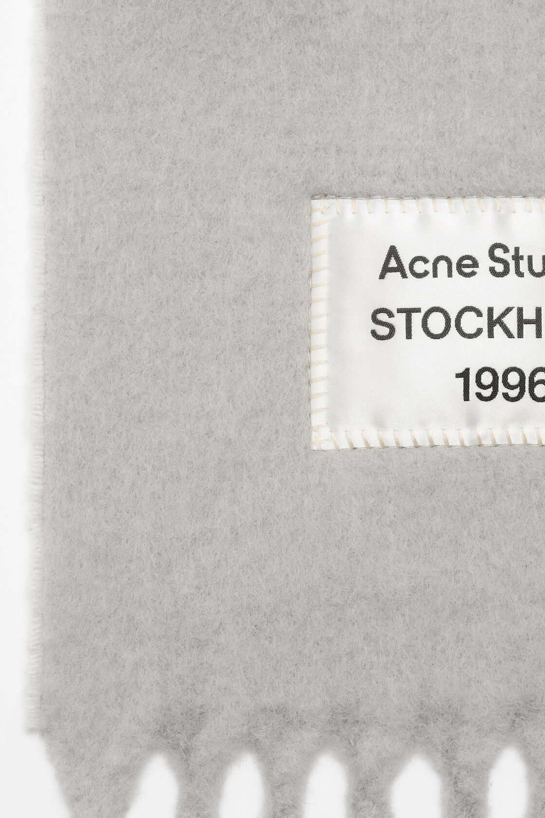 バイカラーアルパカスカーフ, グレー/ライトグレー, 2000x