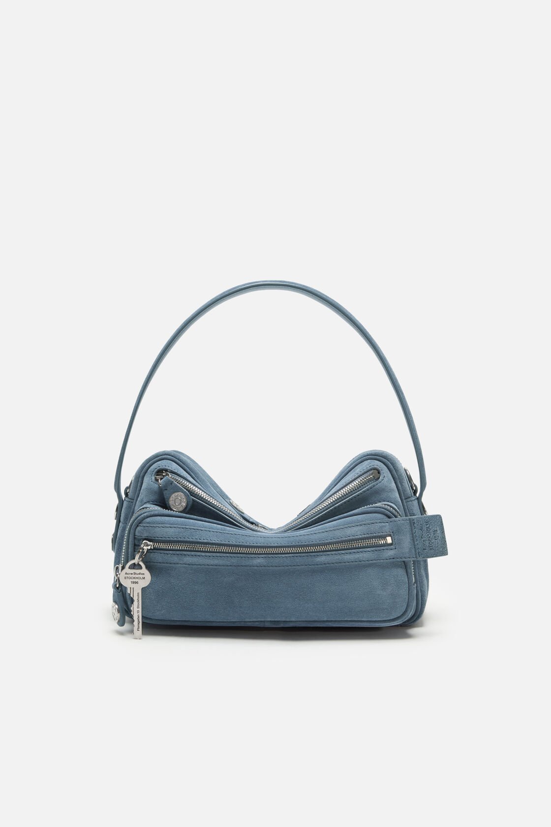 Camero Party Suede Bag, Denim Blue, 2000x