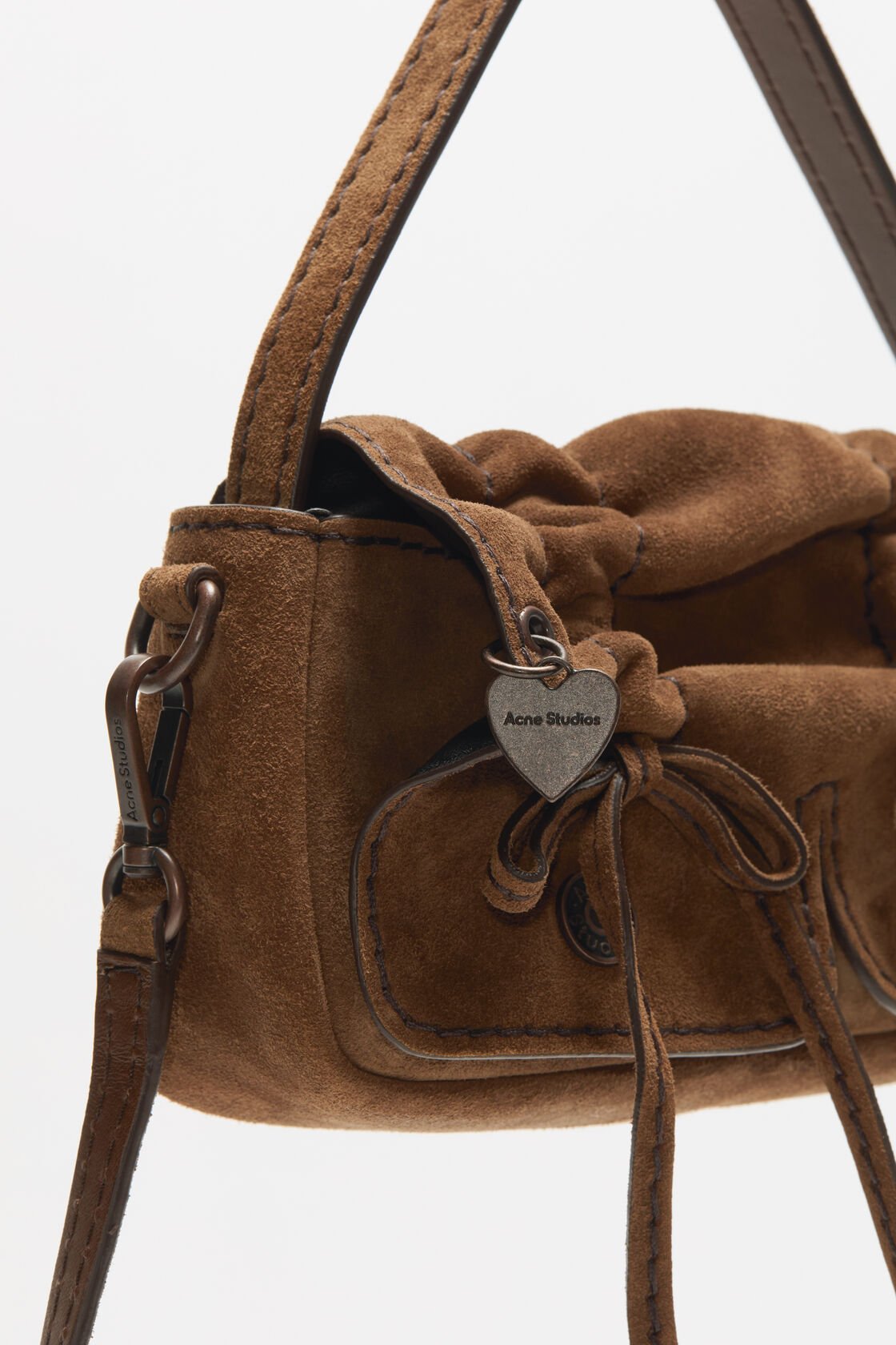 Multipocket suede micro bag, Cognac brown, 2000x