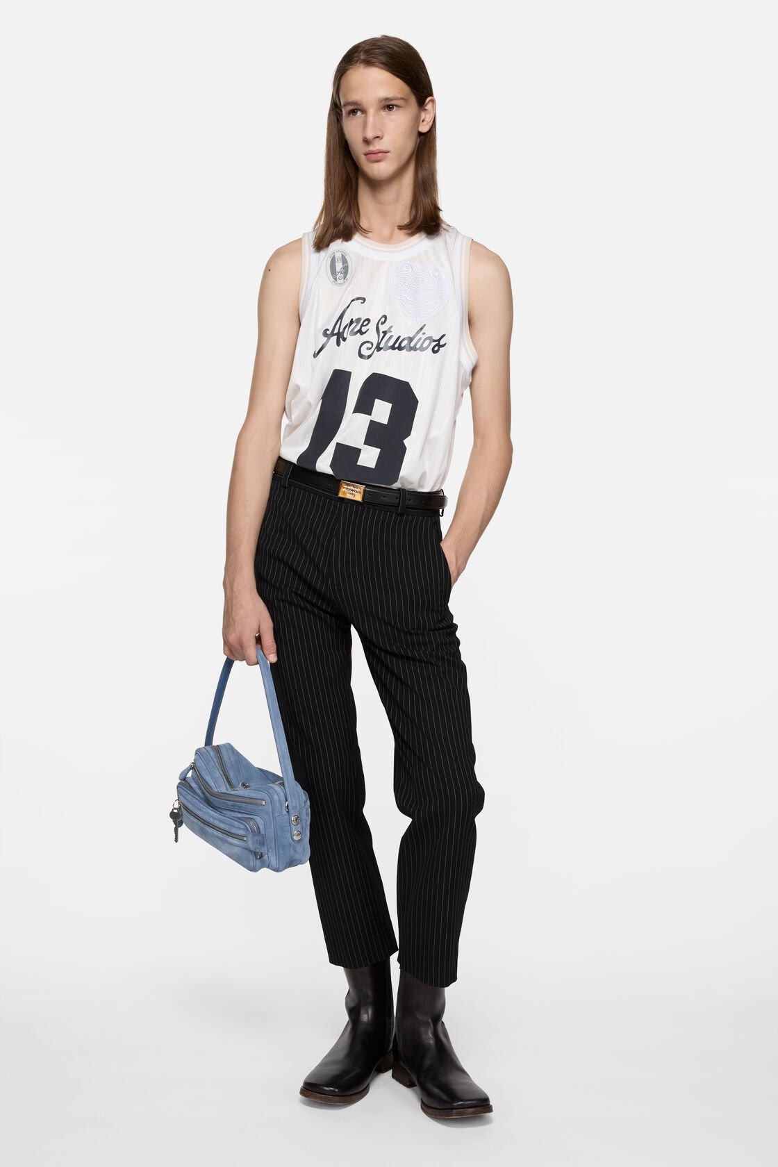 Sports jersey tank top, White, 2000x