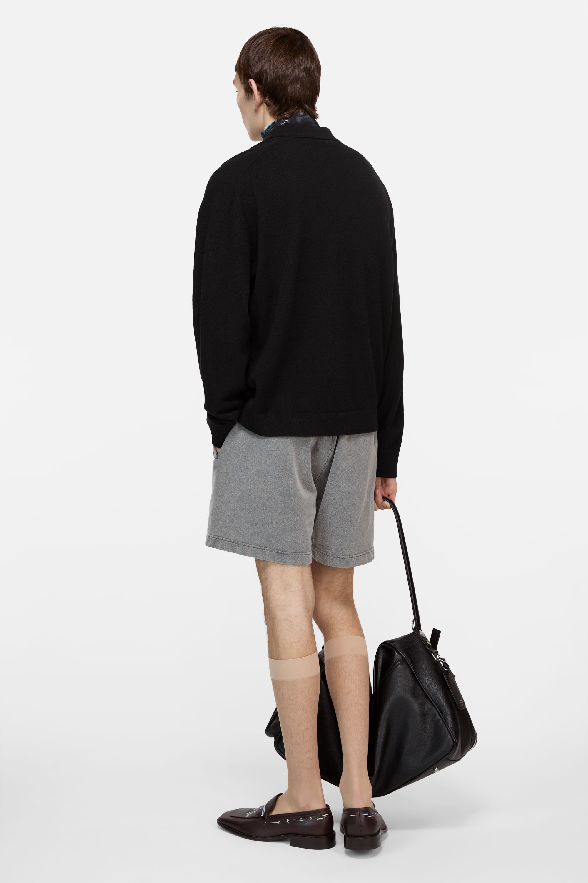 Acne Studios - ウールニットポロ - ブラック