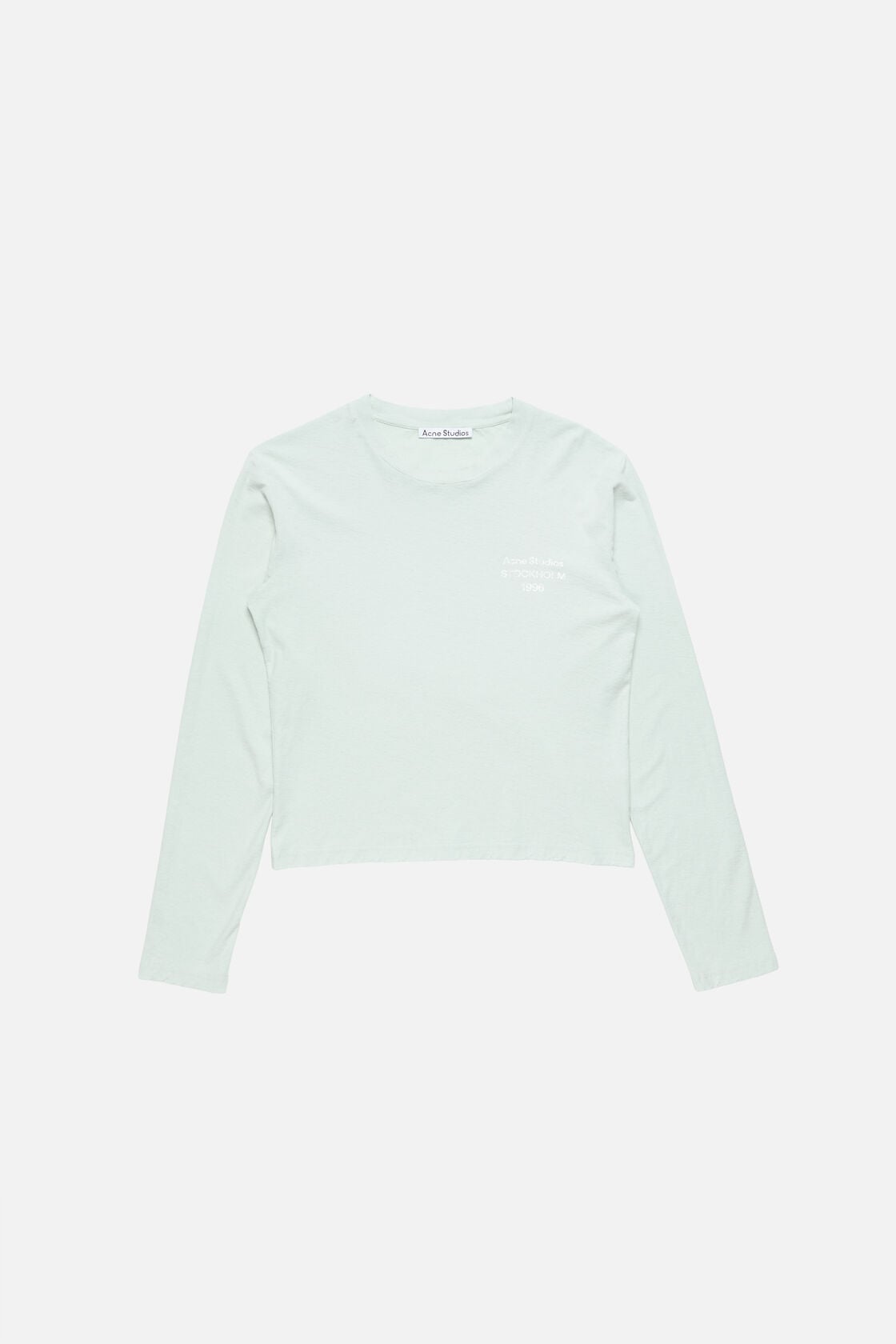 Longsleeve logo t-shirt, Pale mint, 2000x