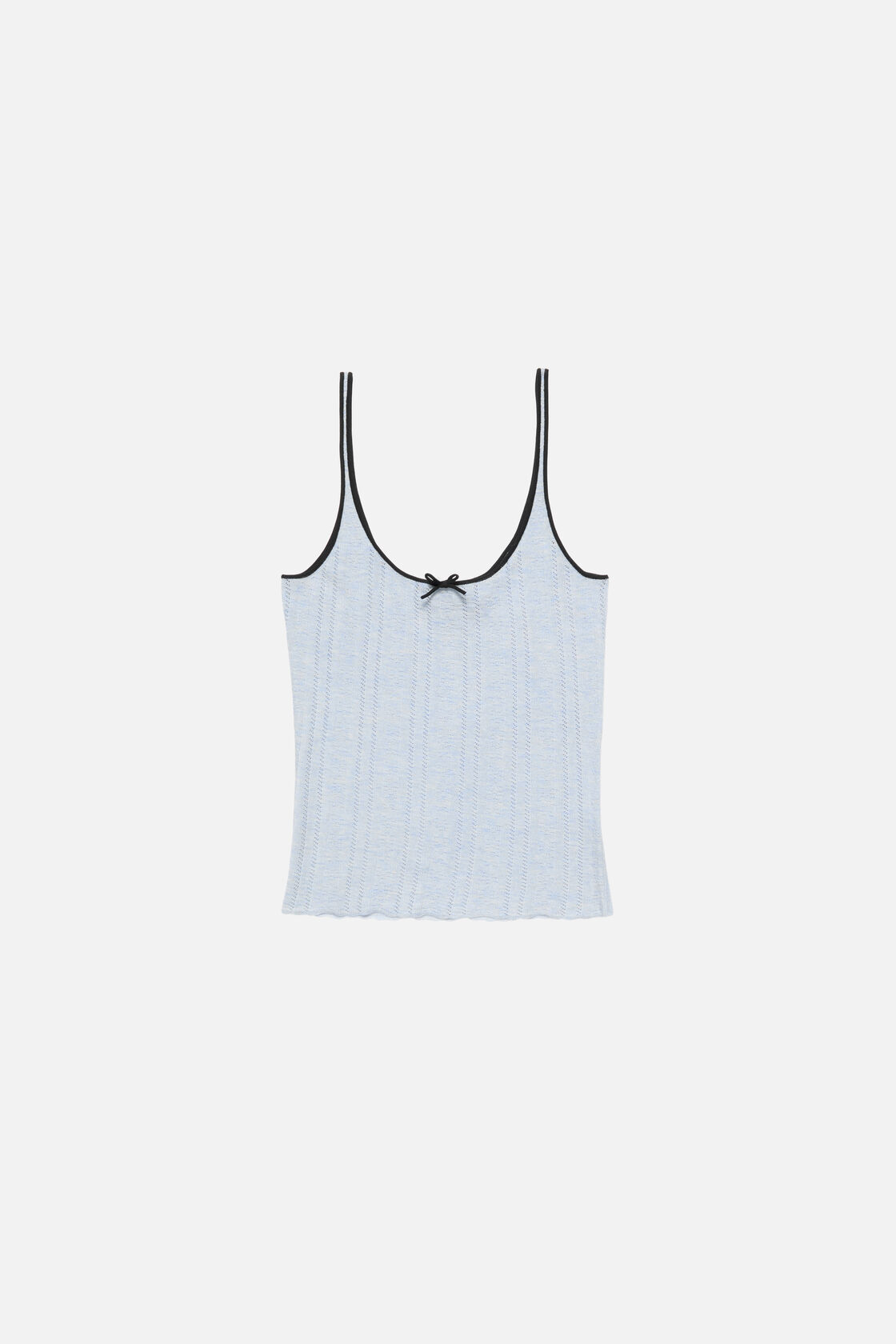 Silk knit tank top, Light blue, 2000x