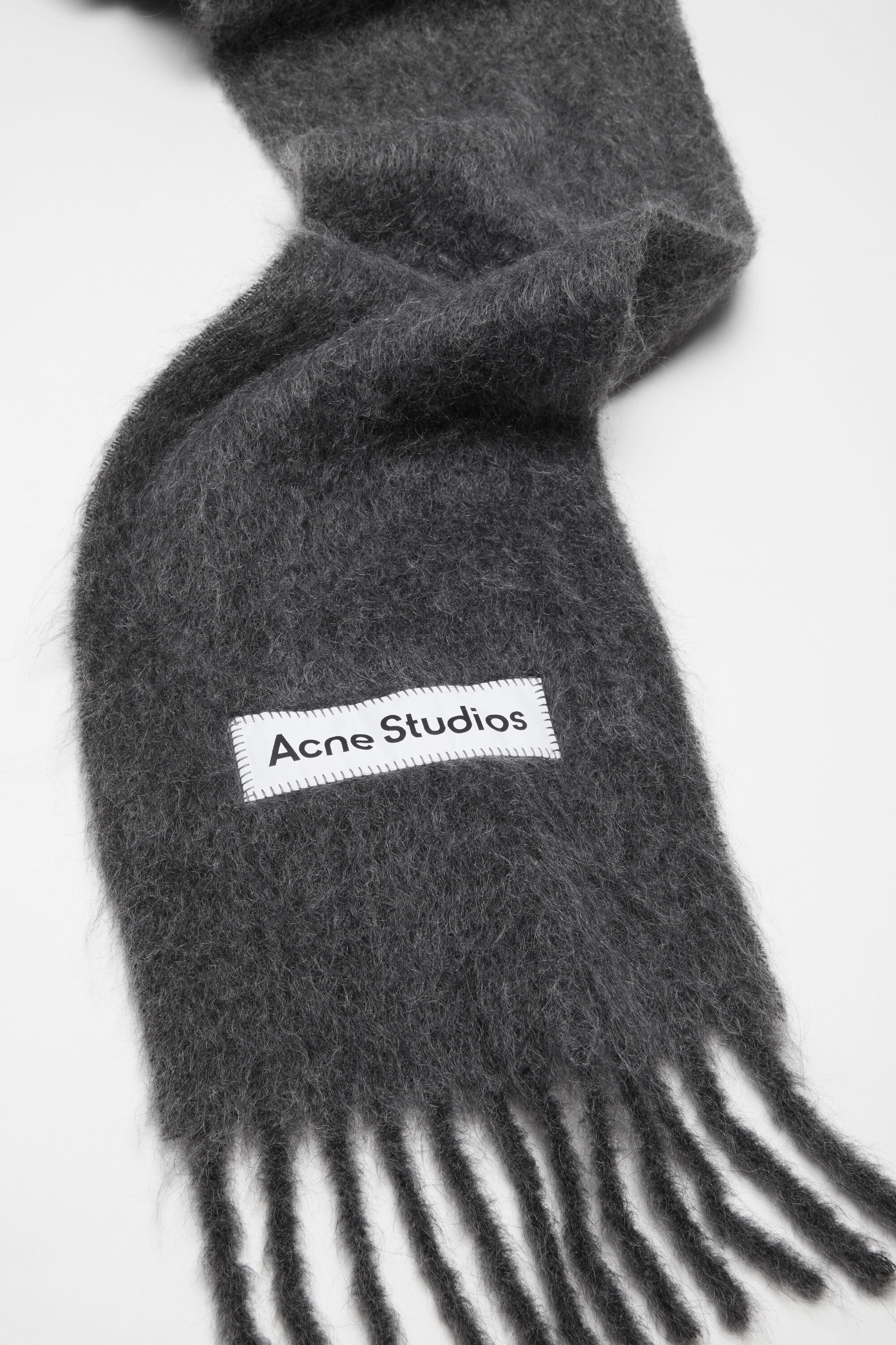 Acne Studios - ツートーンウールスカーフ - ダークグレー Acne Studios - ツートーンウールスカーフ - ダークグレー