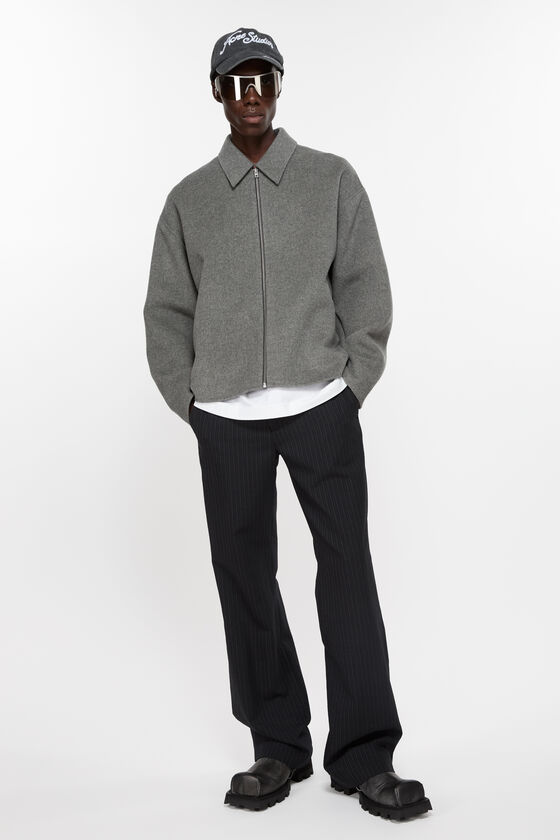 Acne Studios - Wool zipper jacket - Grey Melange 