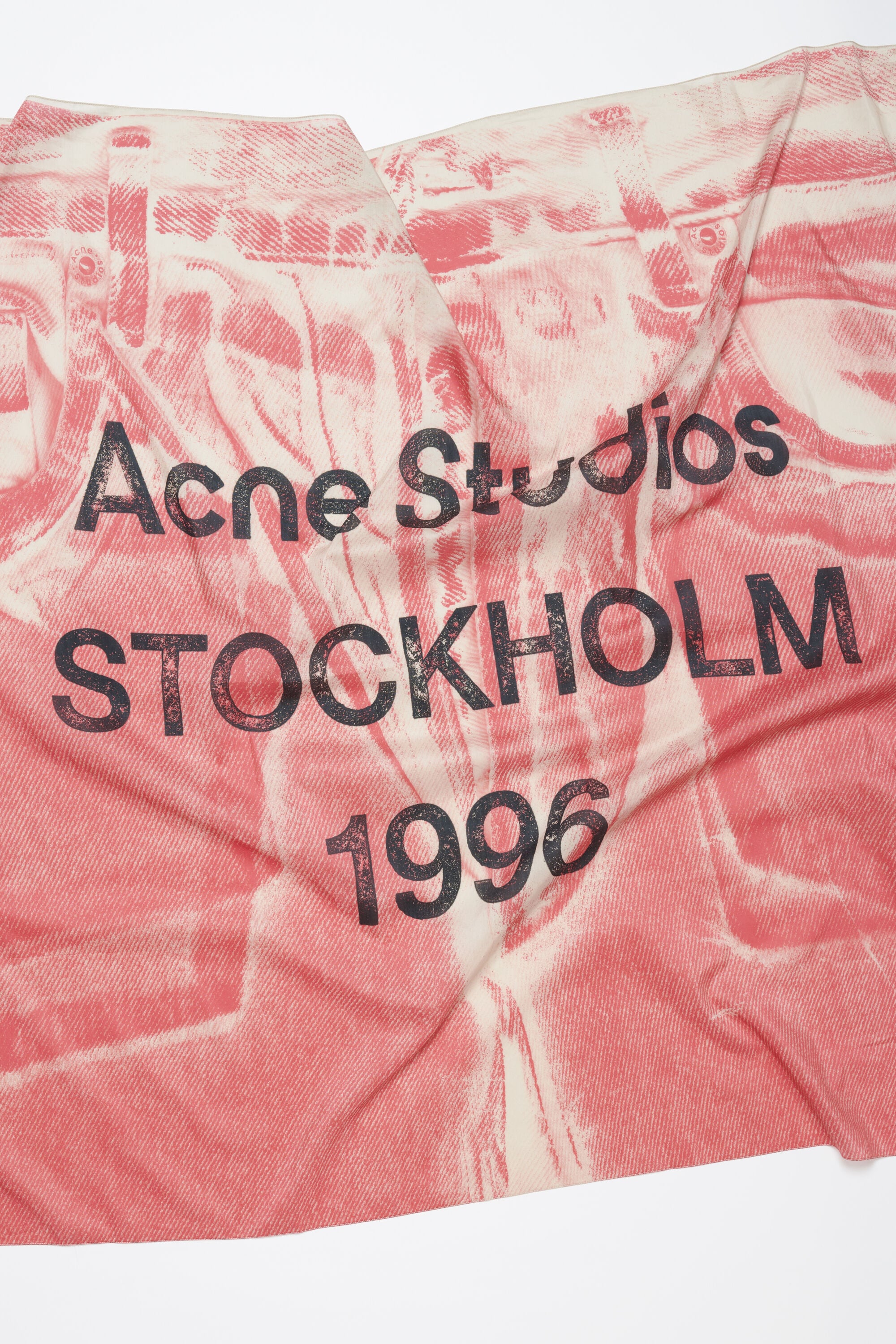 Acne Studios Stockholm 1996 シルクスカーフ Acne Studios - Thin printed scarf - Dark pink