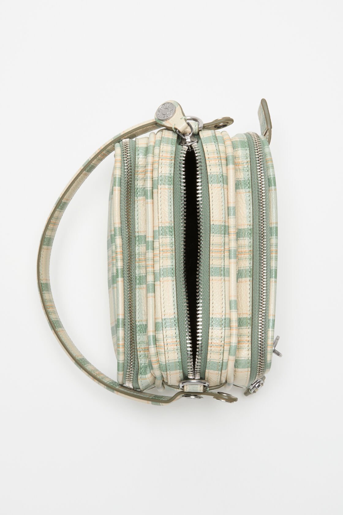 Camero Kit check crossbody bag, Green/orange, 2000x