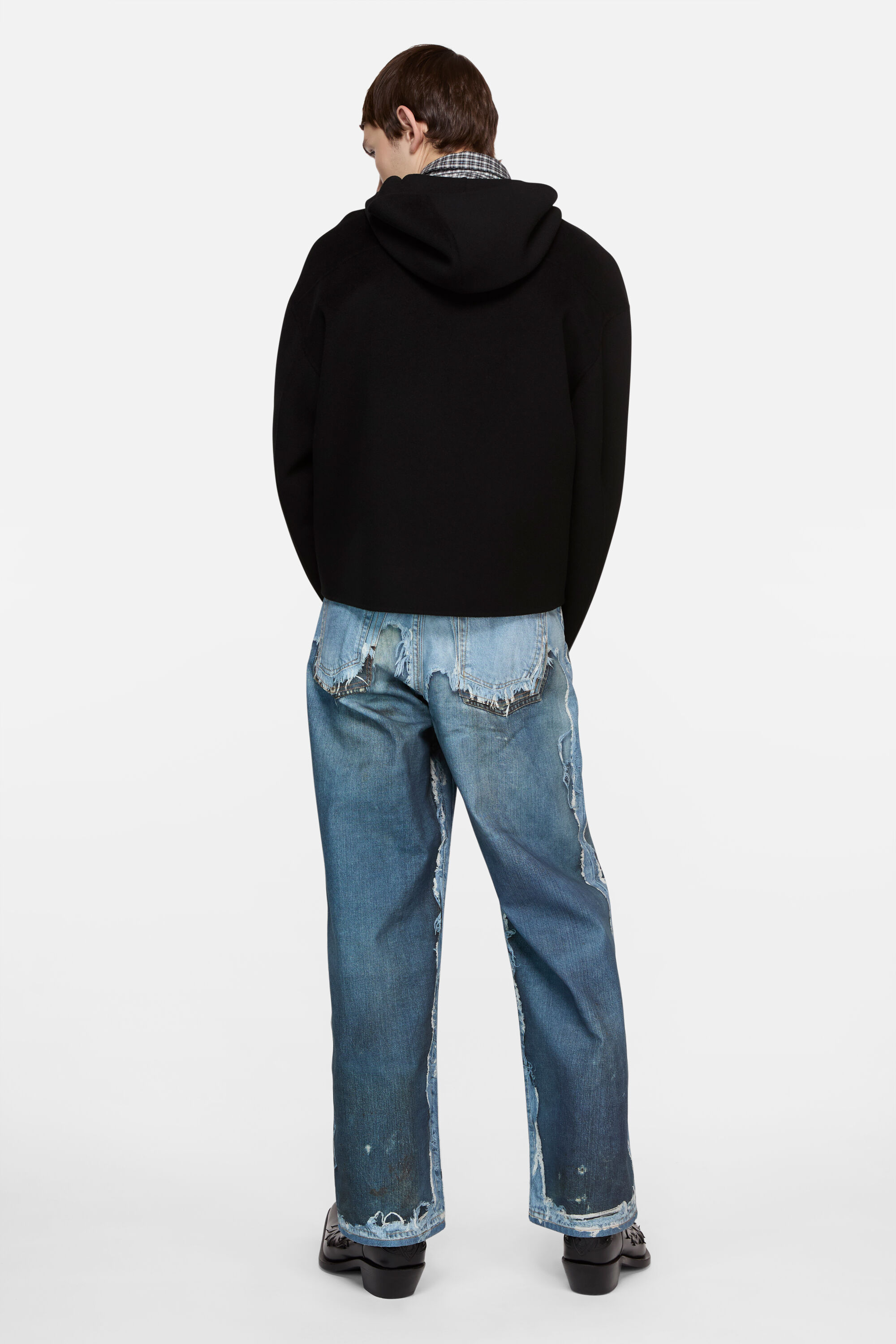 Acne Studios - Cashmere hooded jacket - Black