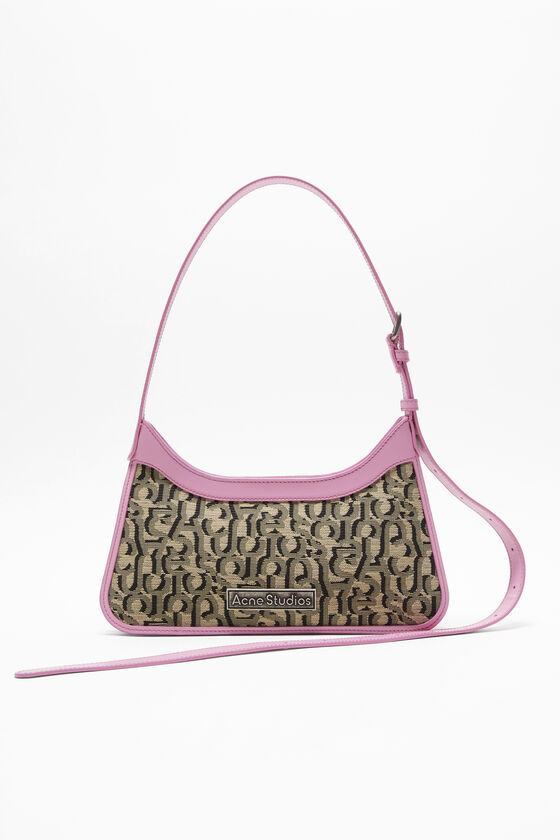 Acne Studios - Monogram Platt mini shoulder bag - Beige/pink