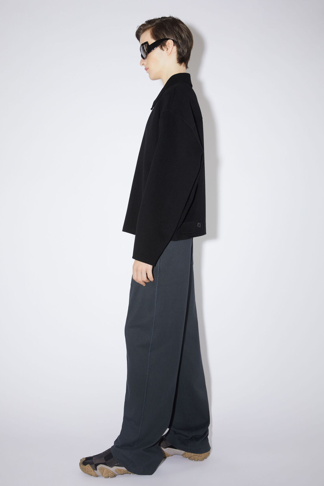 Wool zipper jacket, Black, 2000x