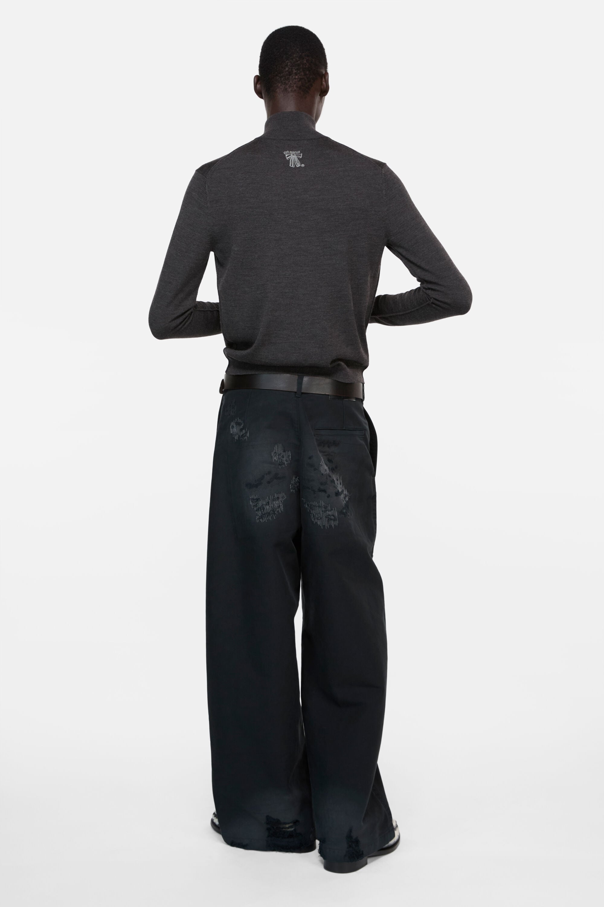 Acne Studios - Mended trousers - Regular fit - Black
