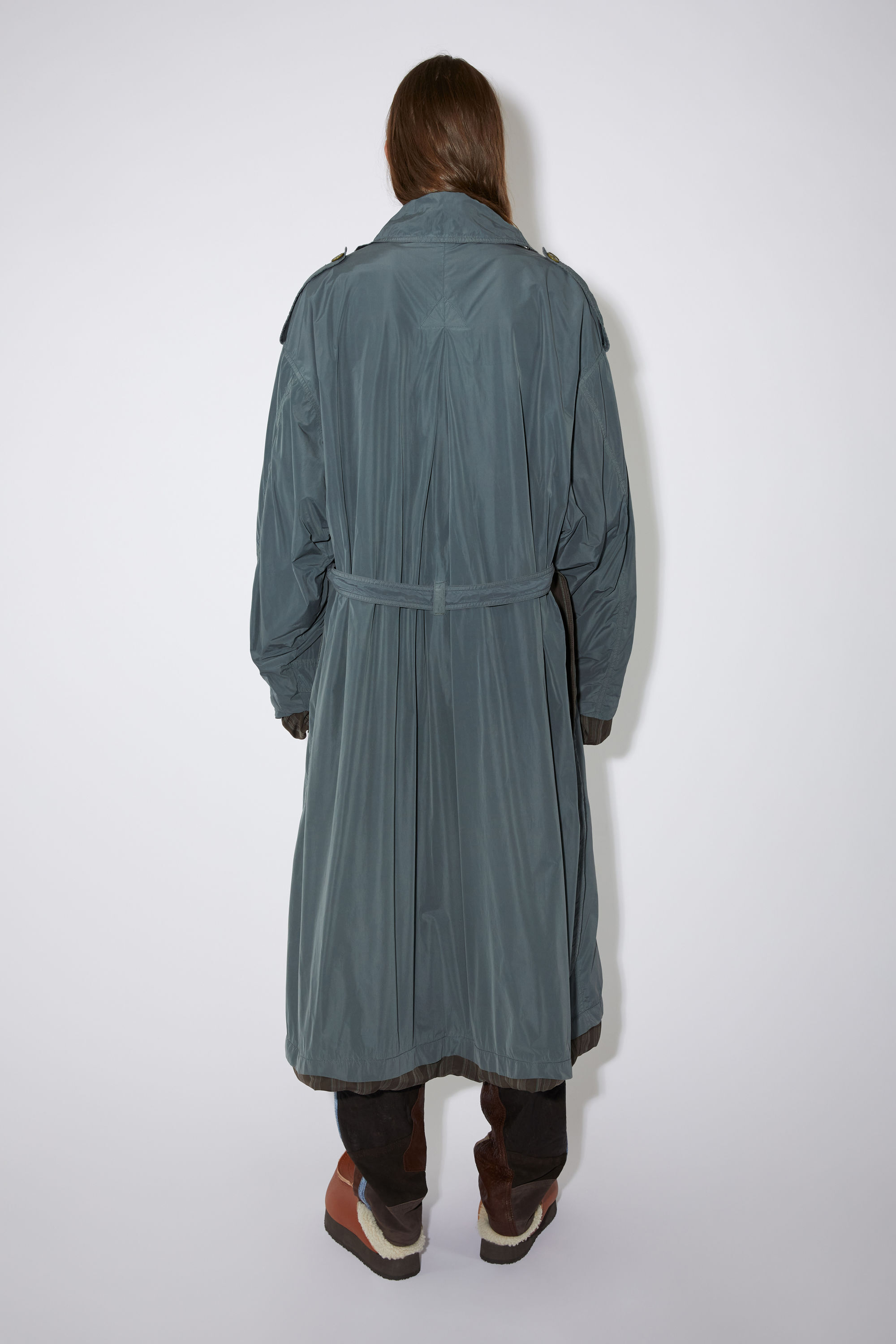 Femme Vêtements homme Manteaux homme Imperméables et trench coats Trench Synthétique Acne Studios en coloris Gris 