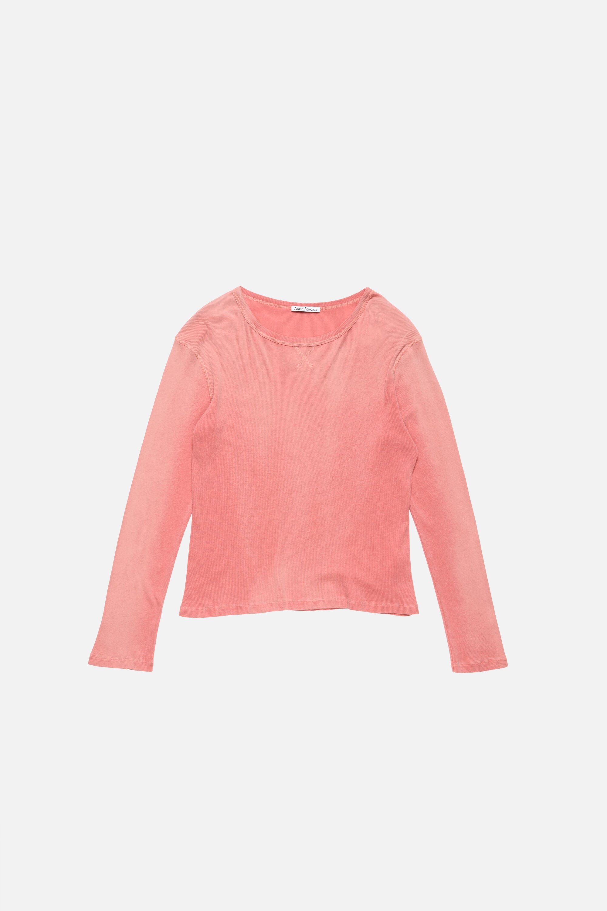 acne studiosスプレー仕上げ1996ロゴTシャツ ピンク XS ロンT Acne Studios - Sprayed 1996 logo t-shirt - Cotton candy pink