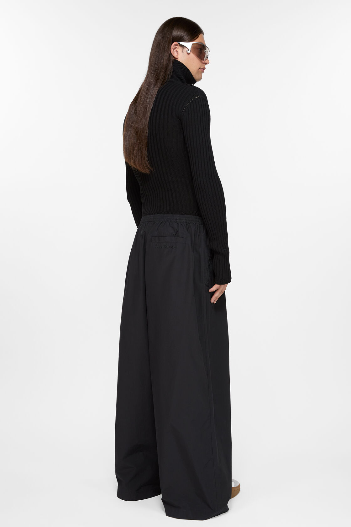 Relaxed fit trousers, Black, 2000x