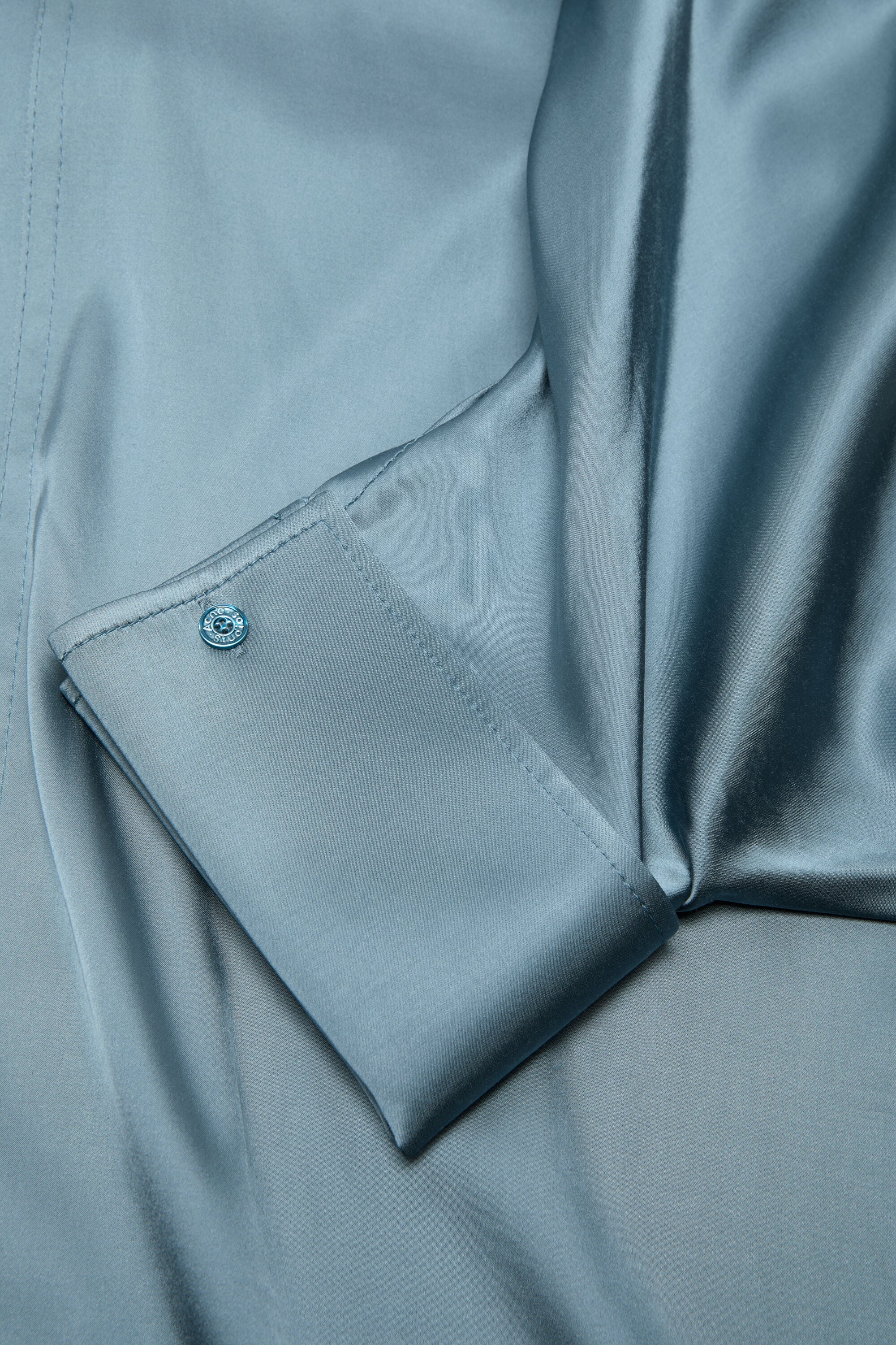 Acne Studios - Satin tunic dress - Dirty blue