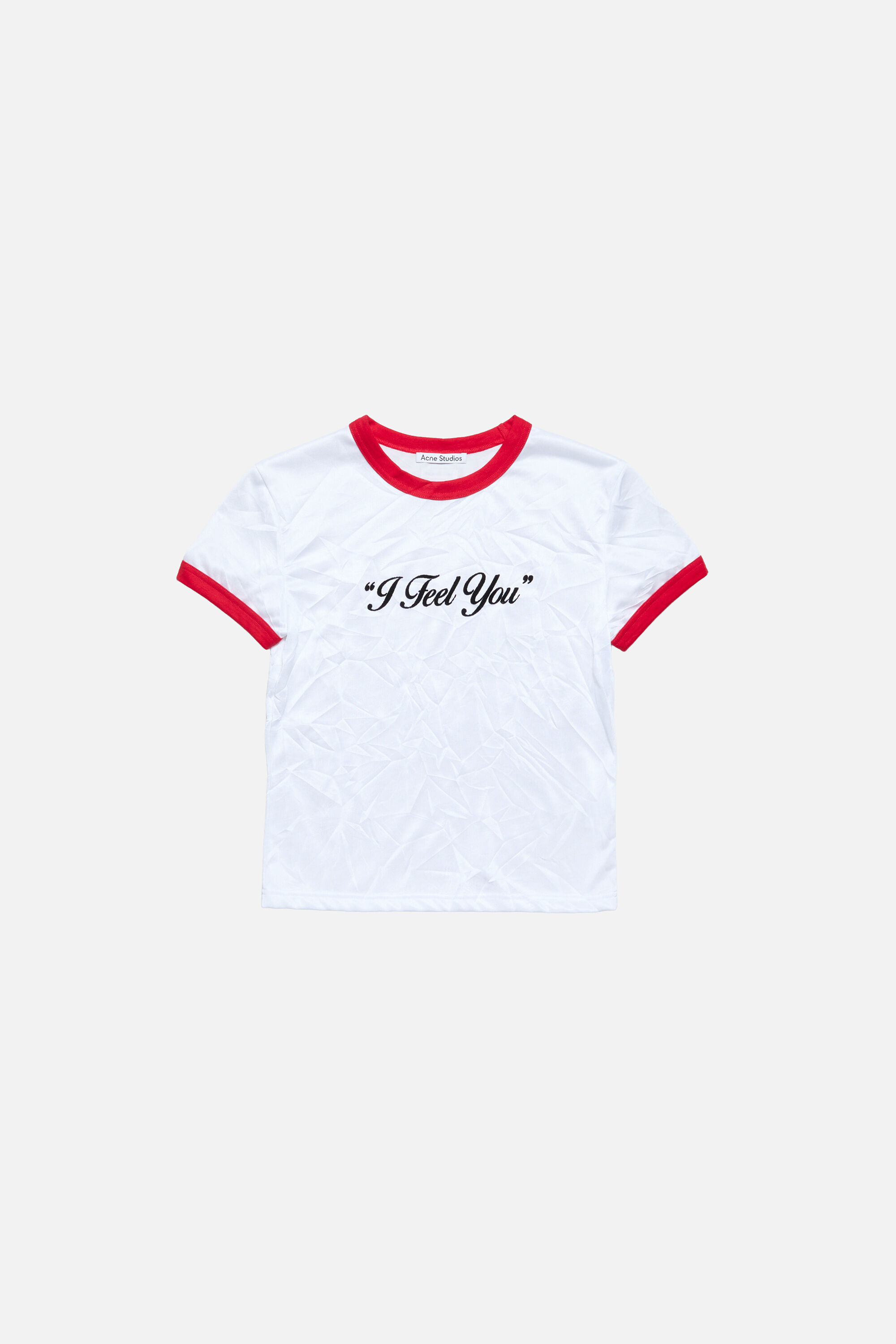 Acne Studios - ロゴTシャツ - フィットデザイン - ホワイト/レッド