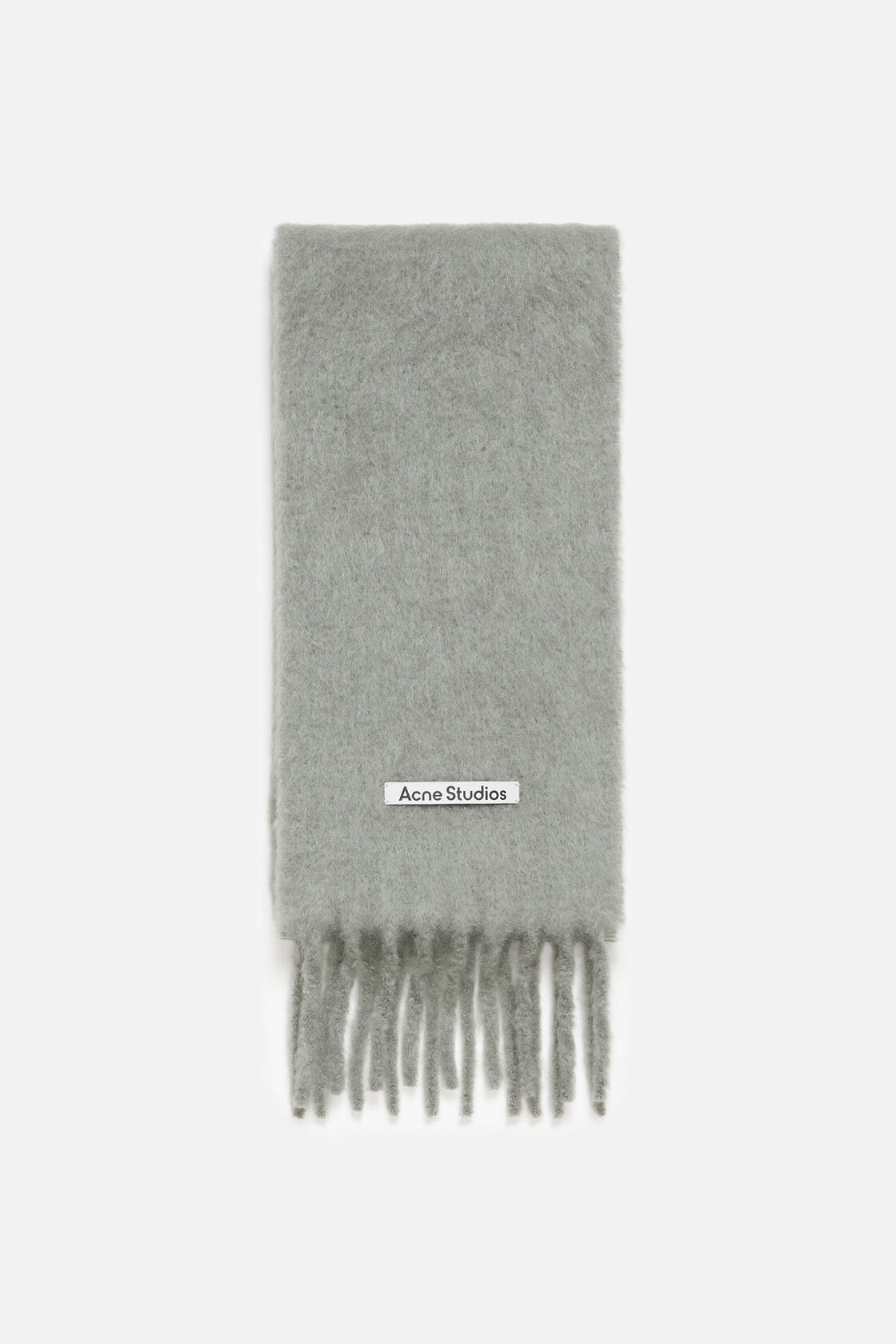 モヘアロゴスカーフ, グレー, 2000x