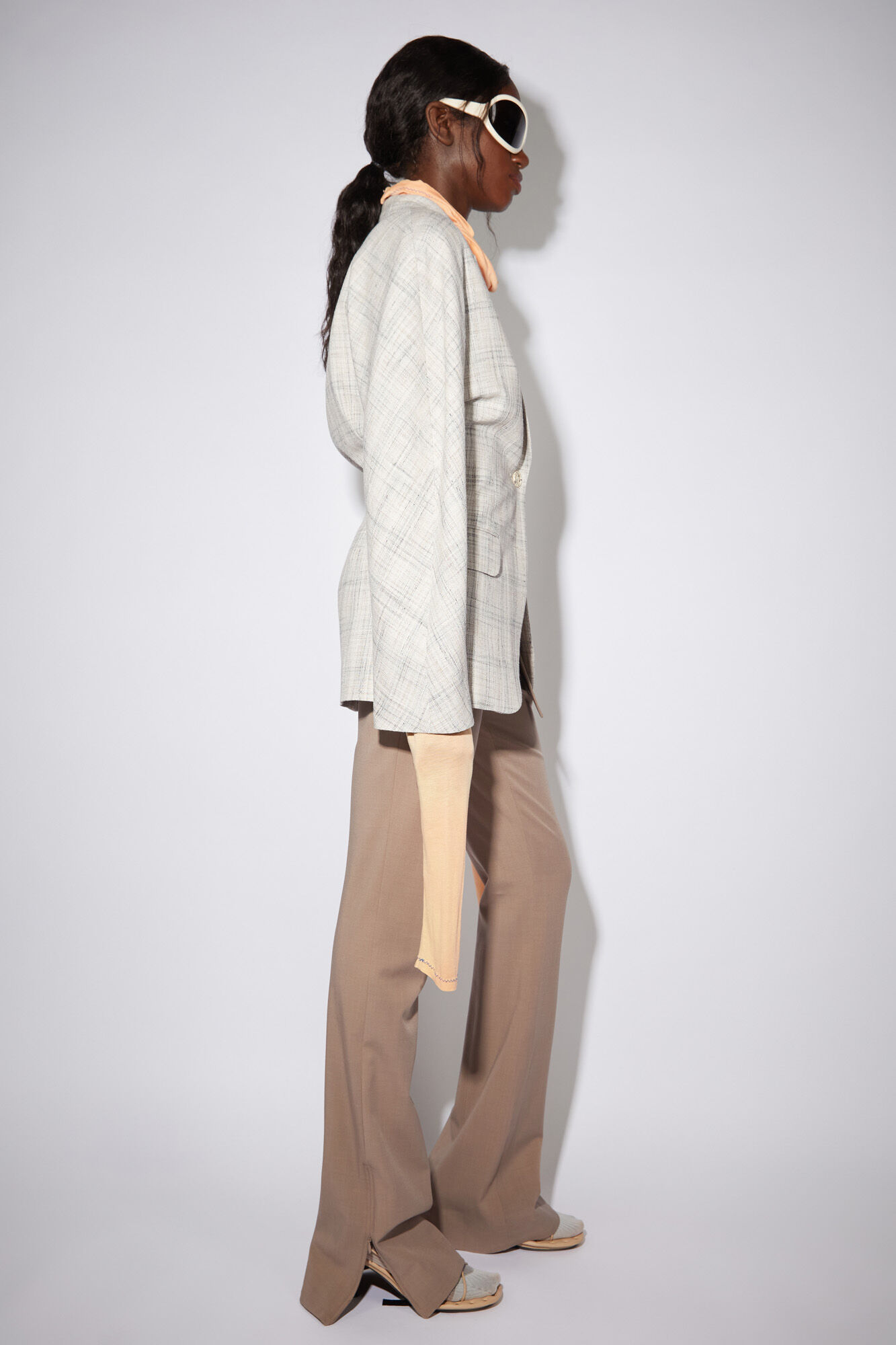 Acne Studios - フィットスーツジャケット - ベージュ/グレー