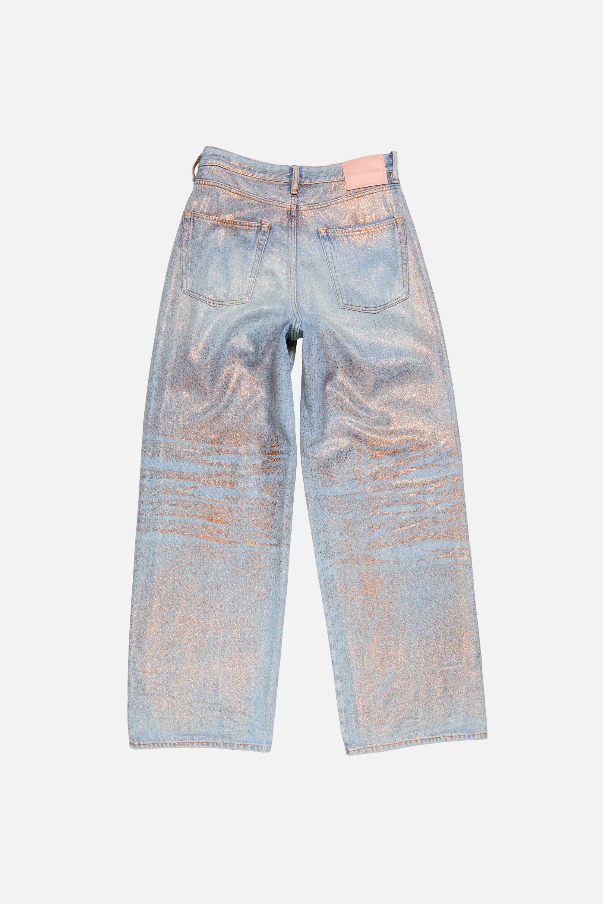 Acne Studios - Loose glitter jeans – 1981 - Rose copper/light blue