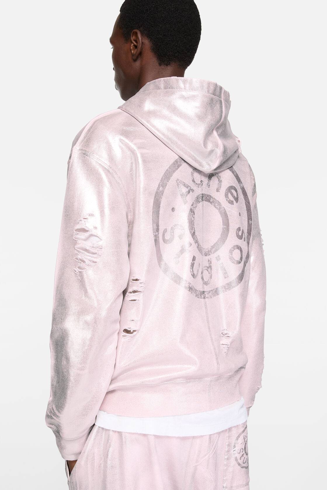 Hooded zipper sweater, Pearl pink, 2000x