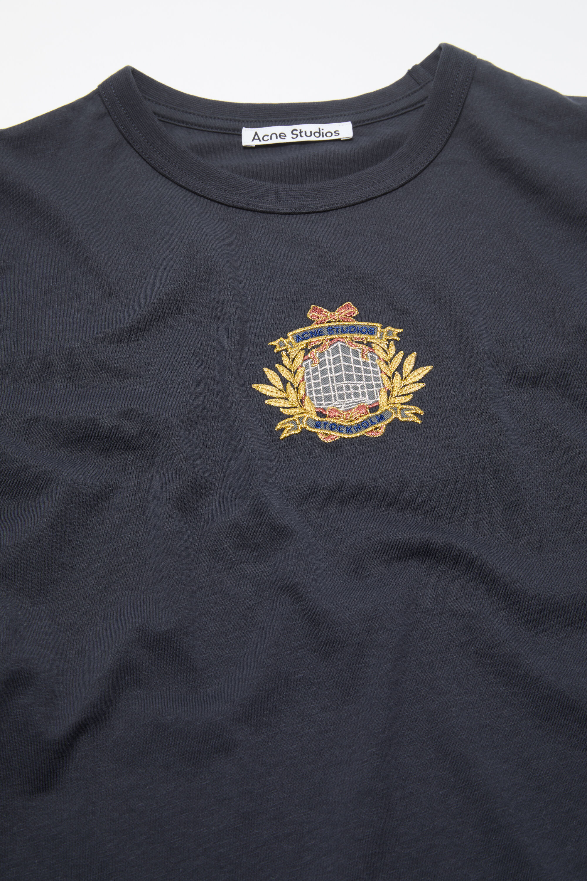 Acne Studios - Crest logo t-shirt - Dark Blue