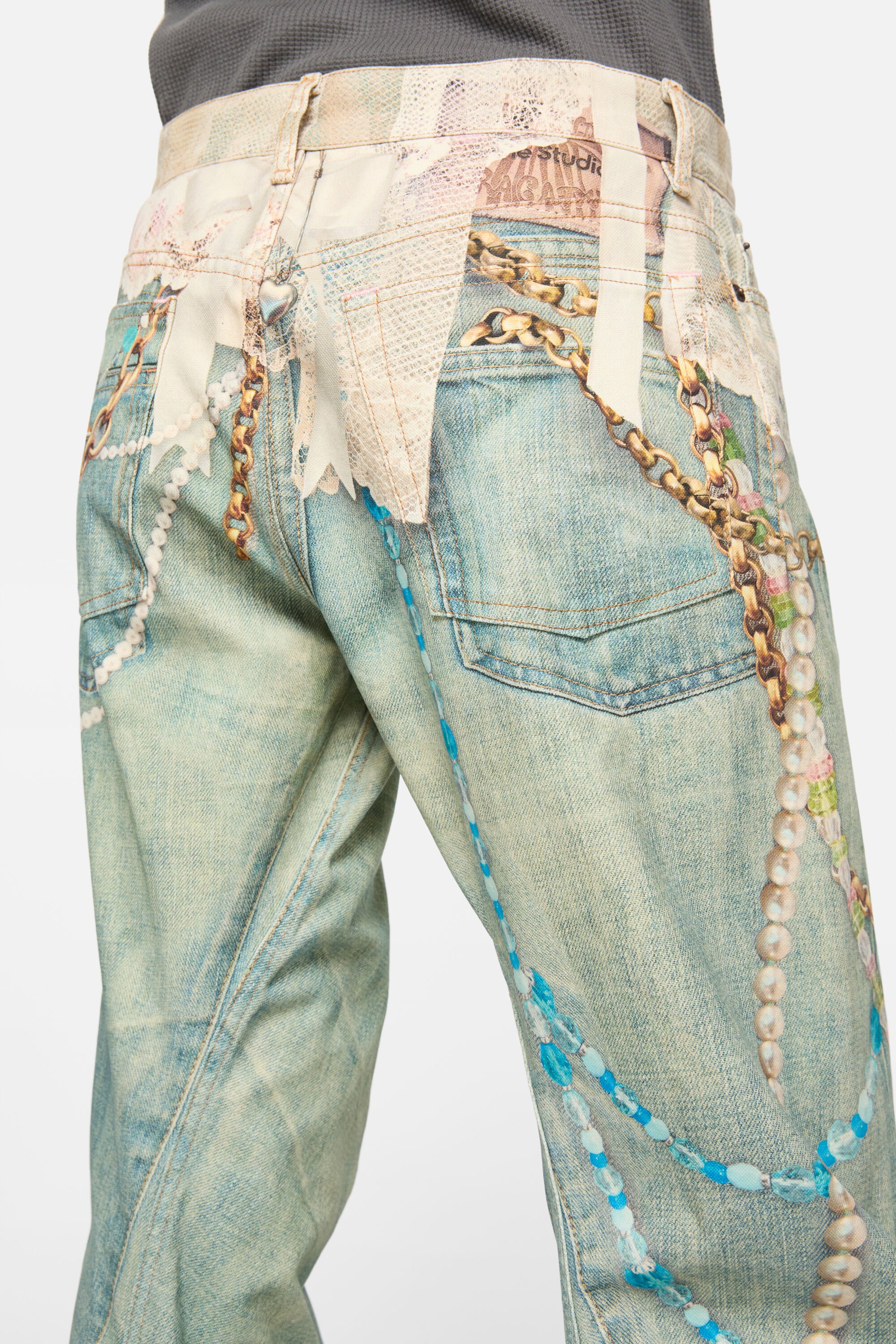 Acne Studios - Loose fit jeans - 2006 - White/green