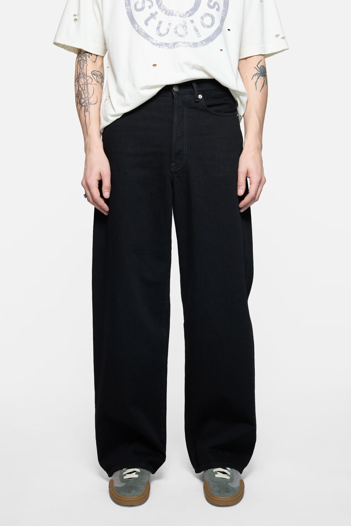 寬鬆版型牛仔褲 - 1981, 黑, 2000x