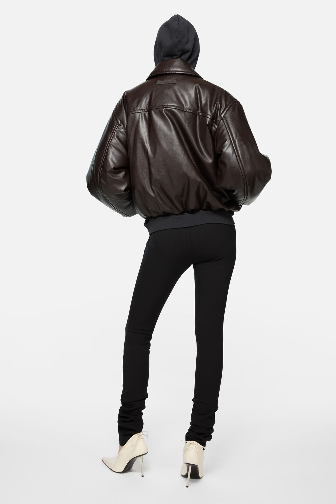 Acne Studios Acne Studios Brown leather over bomber jacket