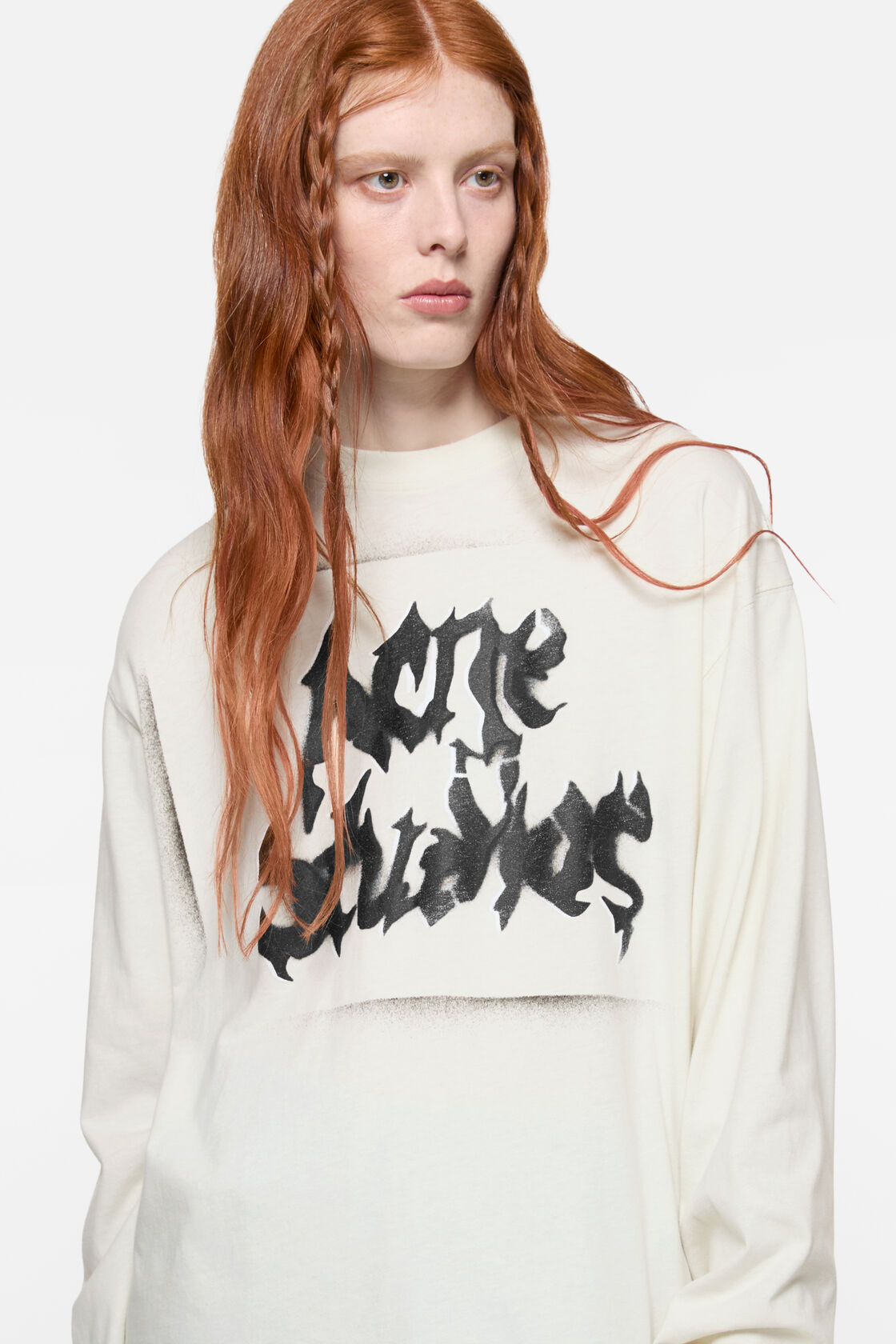 Gothic logo t-shirt, Dusty white, 2000x