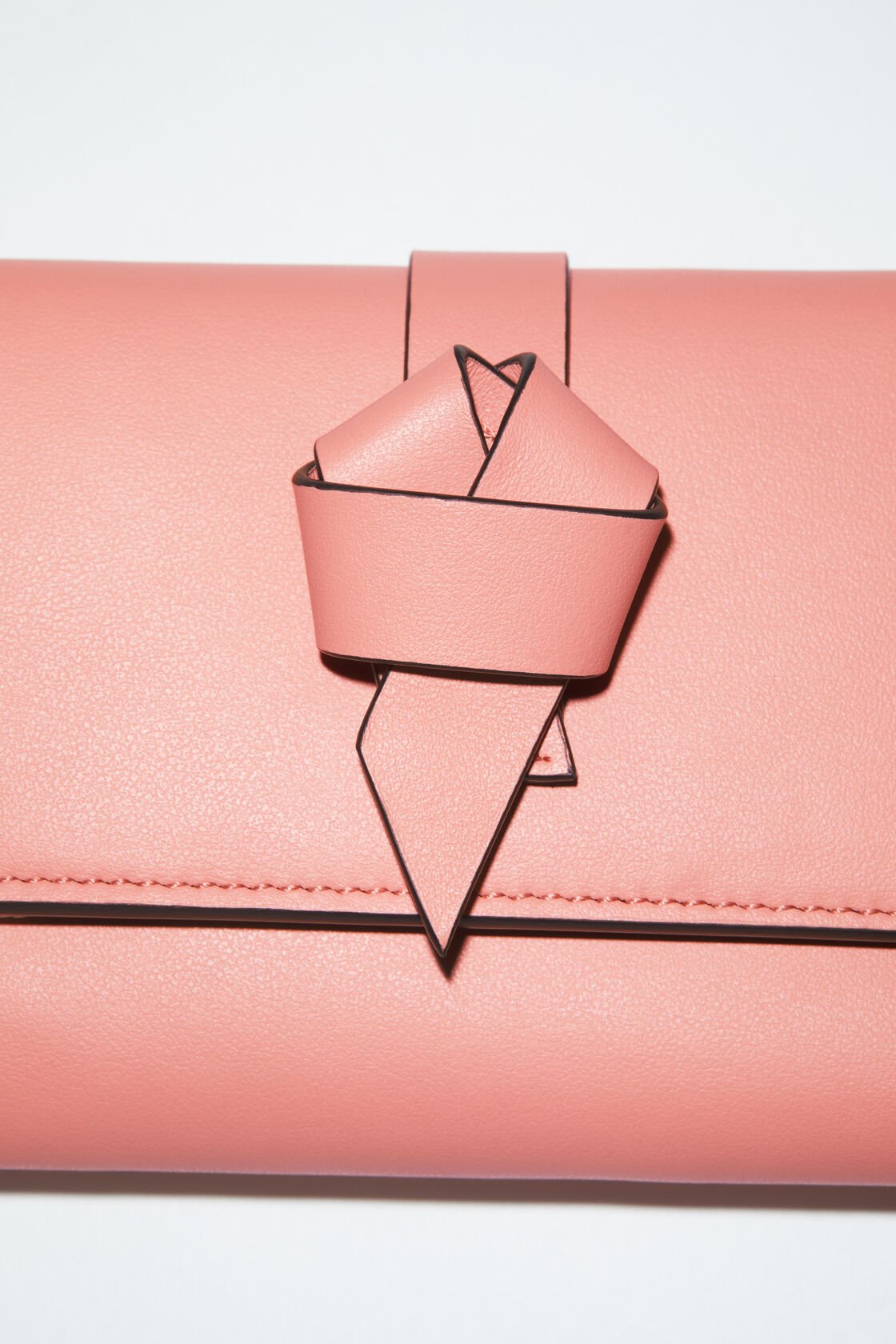 Musubi folded wallet, Salmon pink, 2000x