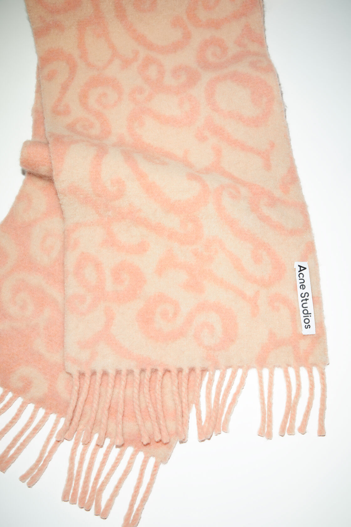 Monogram jacquard scarf, Pink/light pink, 2000x