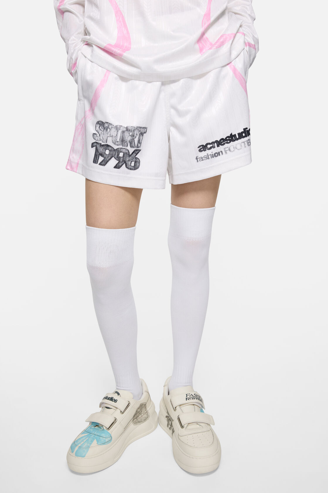 Casual graphic shorts, White, 2000x
